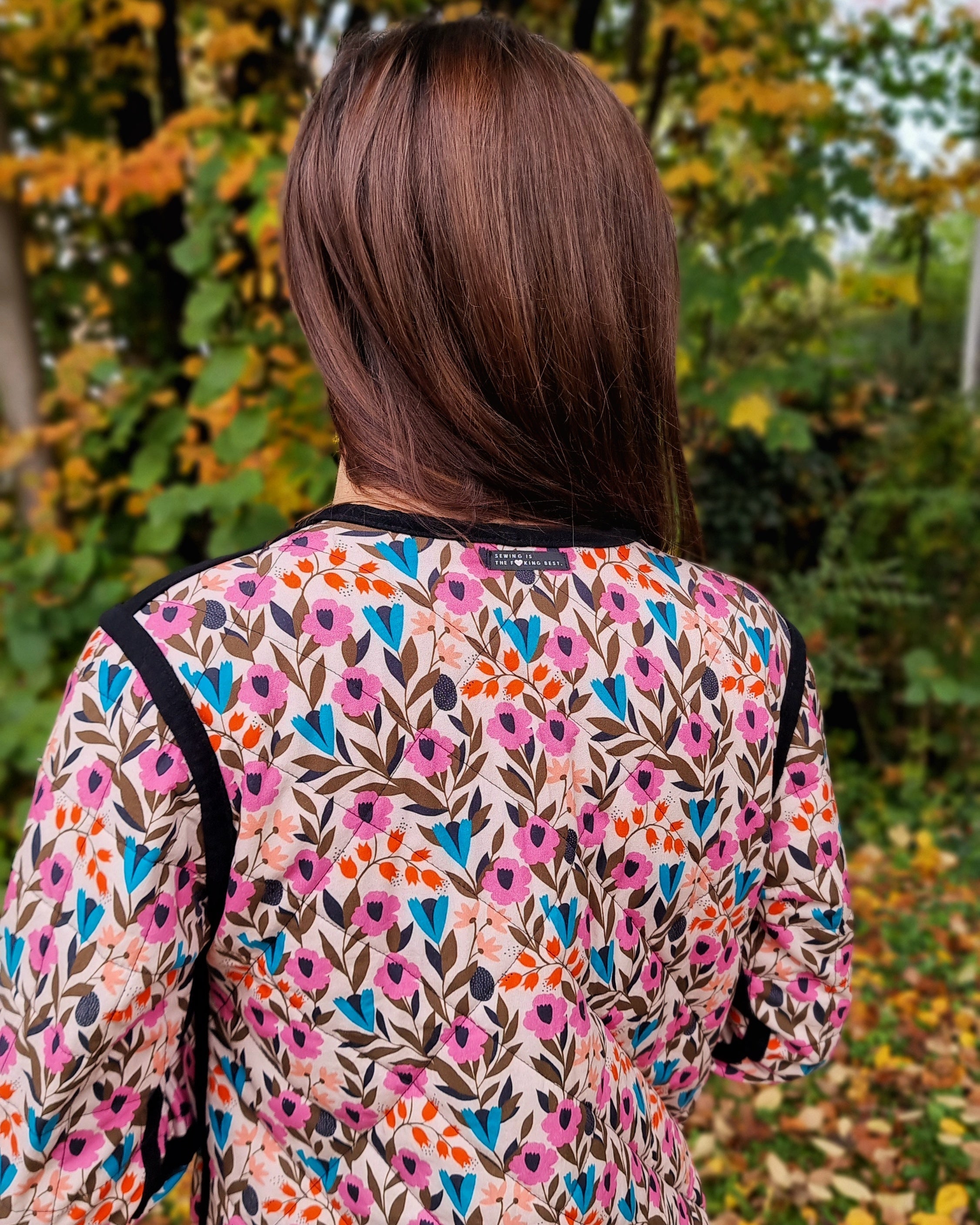Baumwoll Popeline - Birdsong - Blumengarten Fabric poshpinks