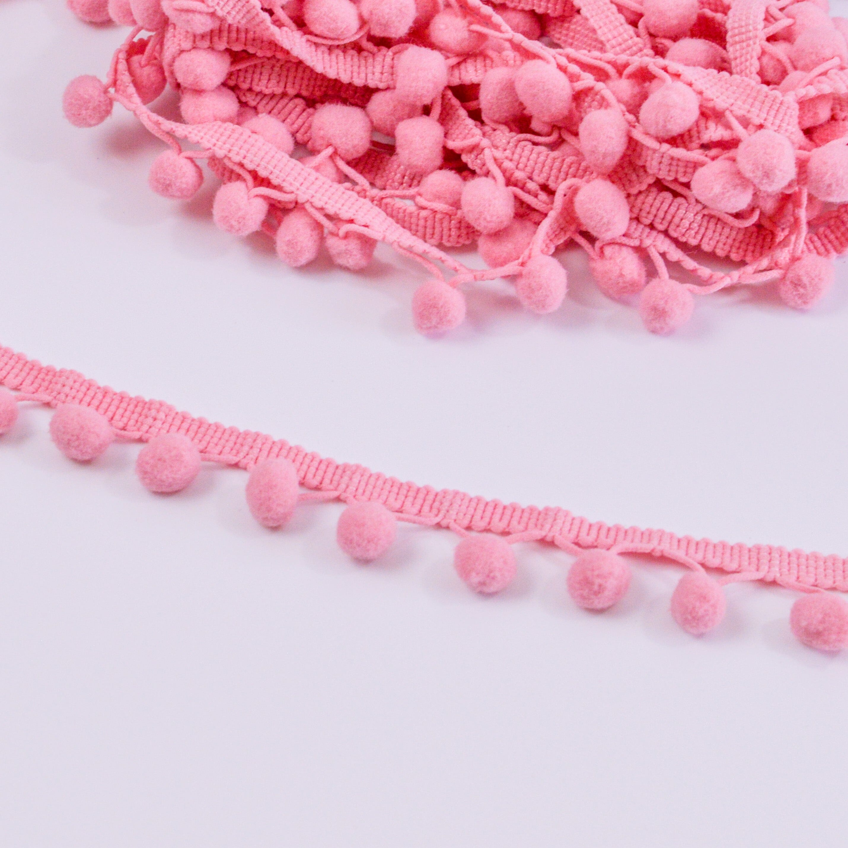 Bommelborte - Rosa - 1,8Mt Stück Paket poshpinks