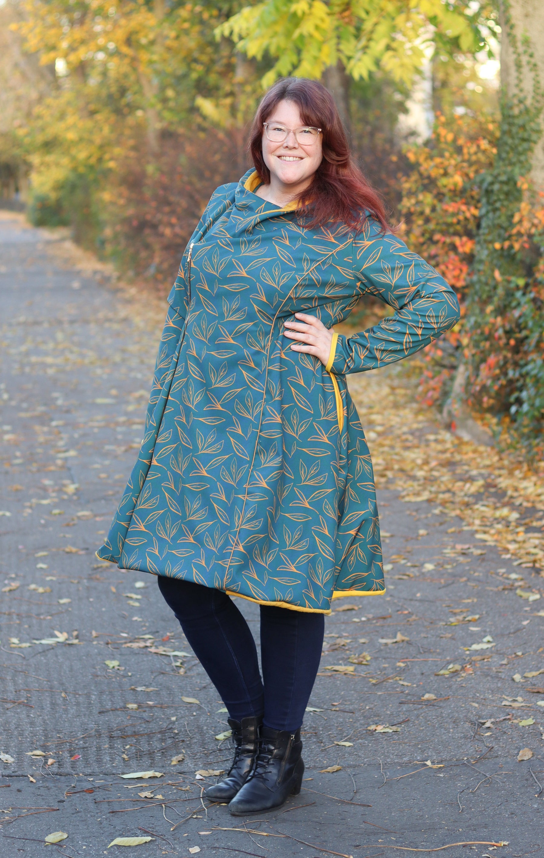 Softshell Brushed - Azul - Dark Emerald Fabric poshpinks