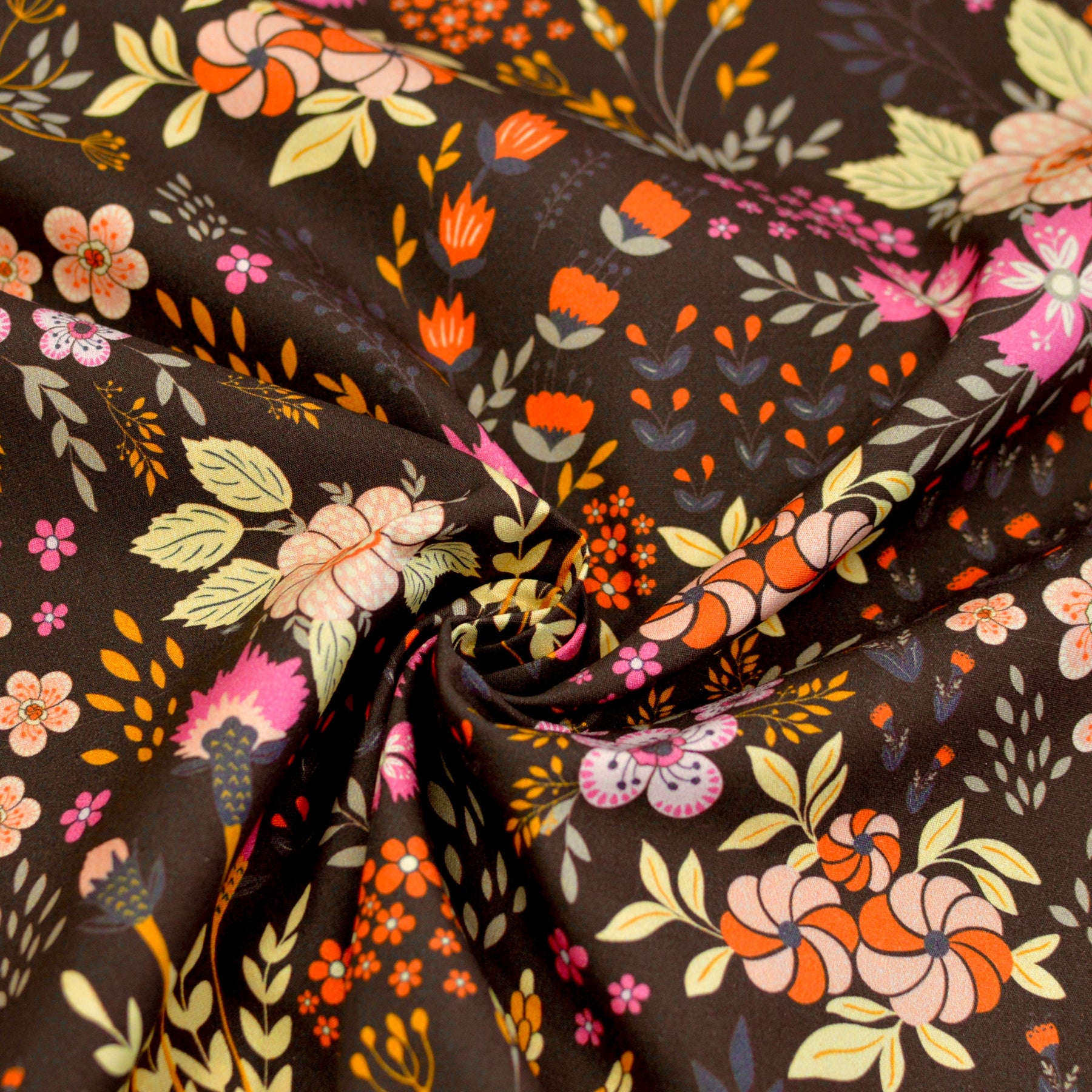 Baumwoll Popeline - Elodie chocolat Fabric poshpinks