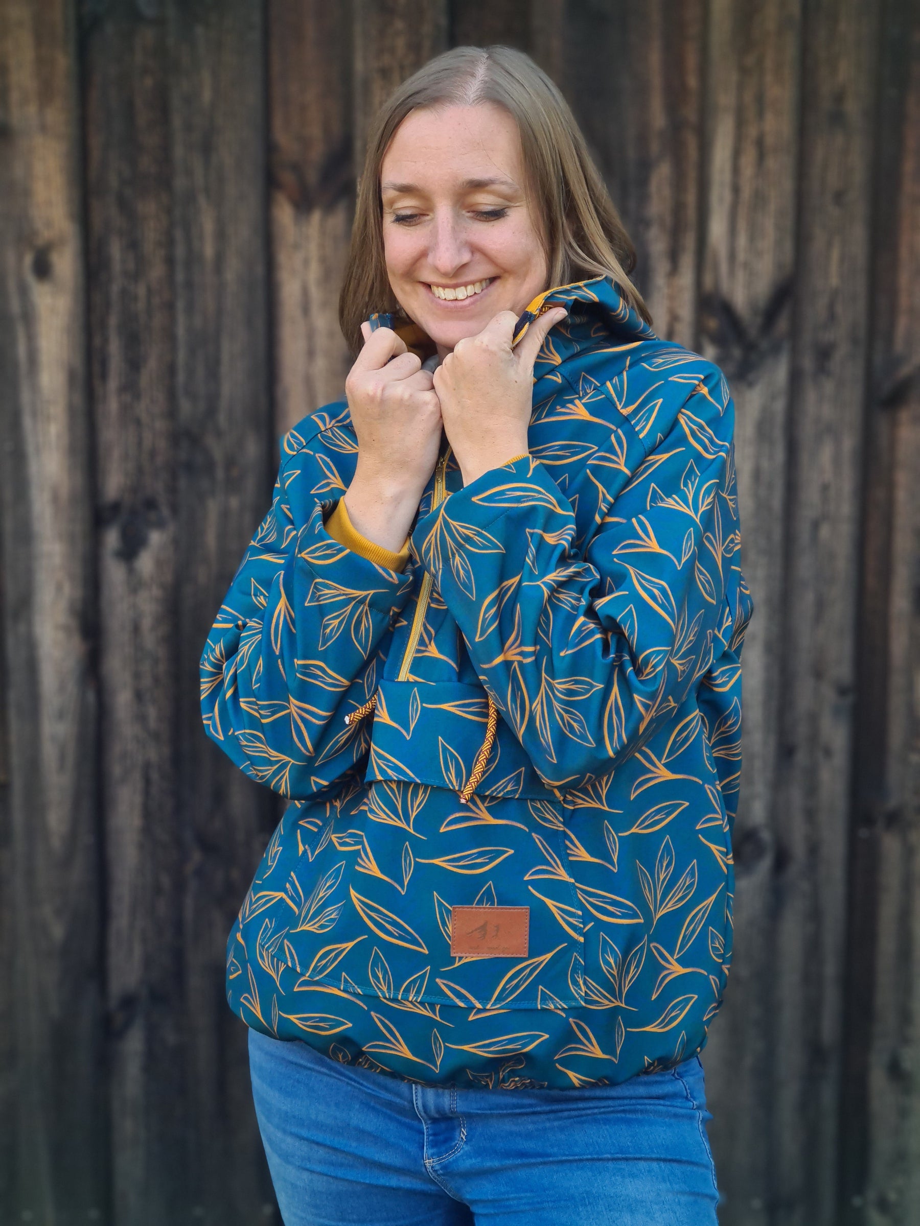 Softshell Brushed - Azul - Dark Emerald Fabric poshpinks