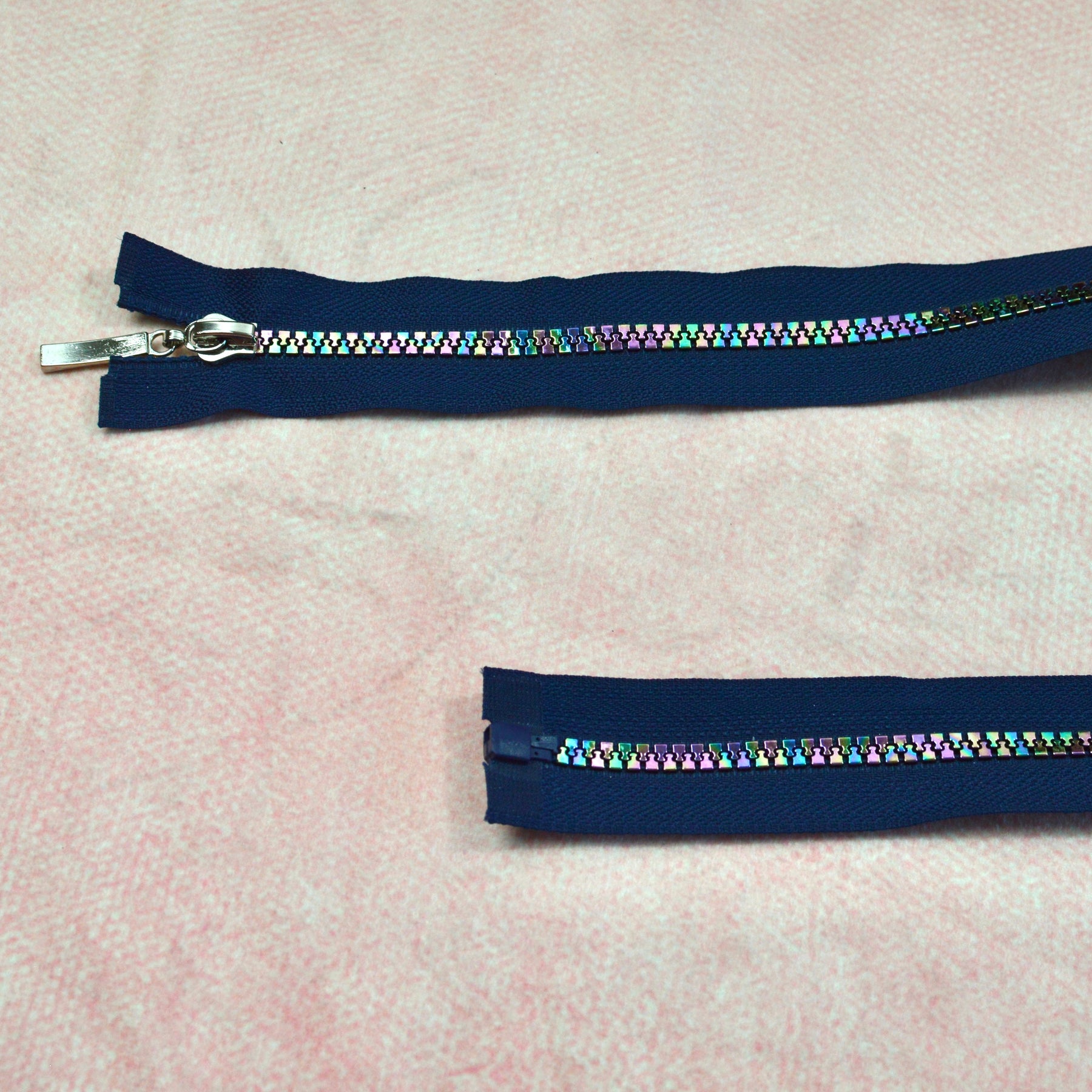 Jacken Reißverschluss 60 cm dunkelblau Regenbogen Stück poshpinks