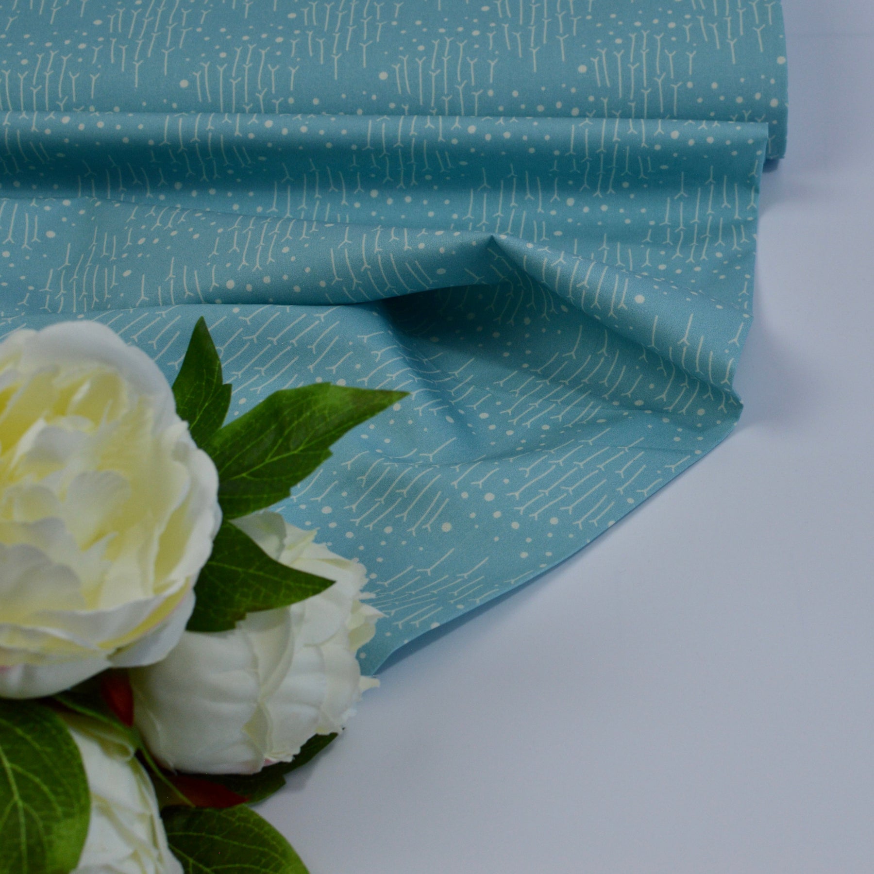 Baumwoll Popeline - Hilla iceblue Fabric poshpinks