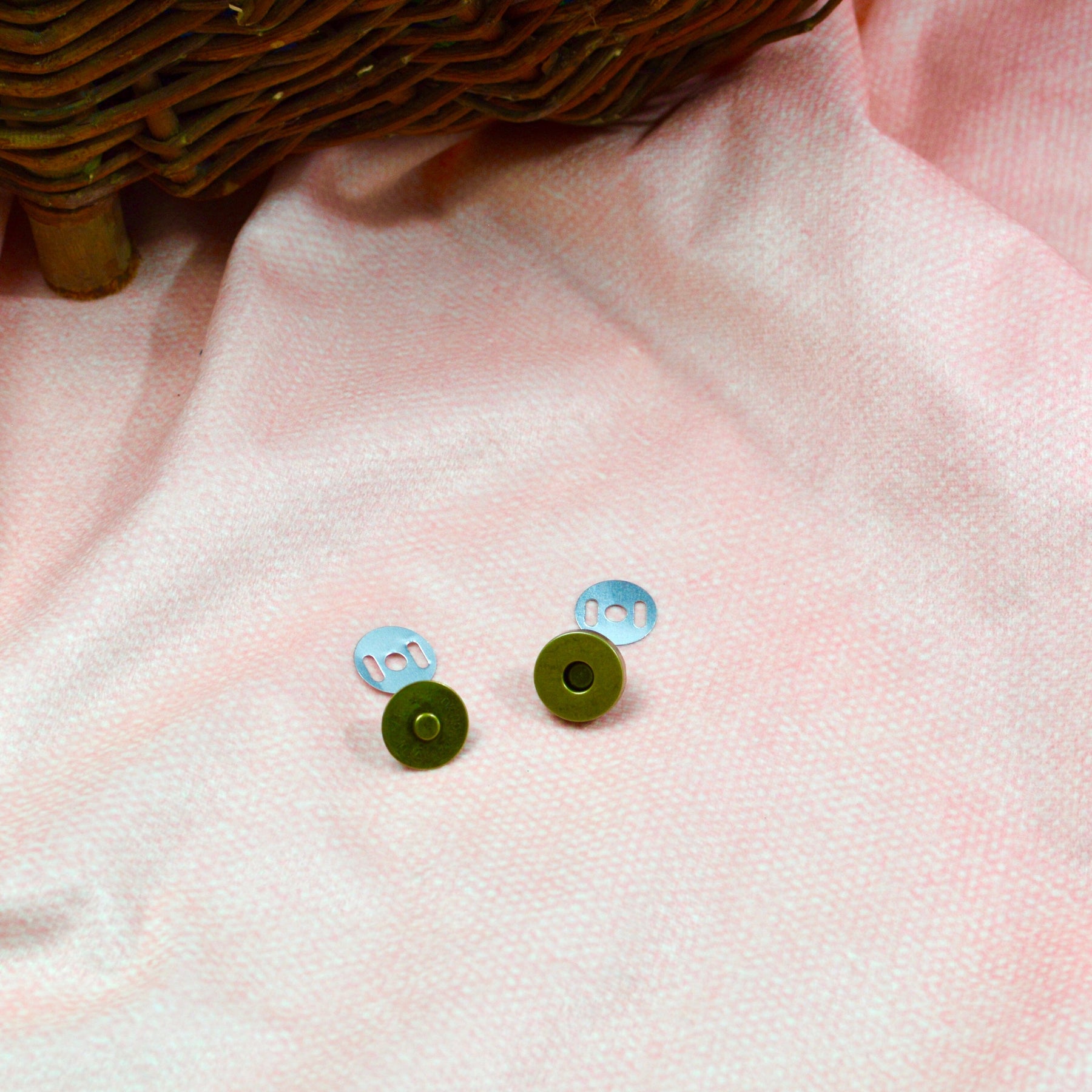 Magnetverschluß rund Messing 18 mm Stück poshpinks