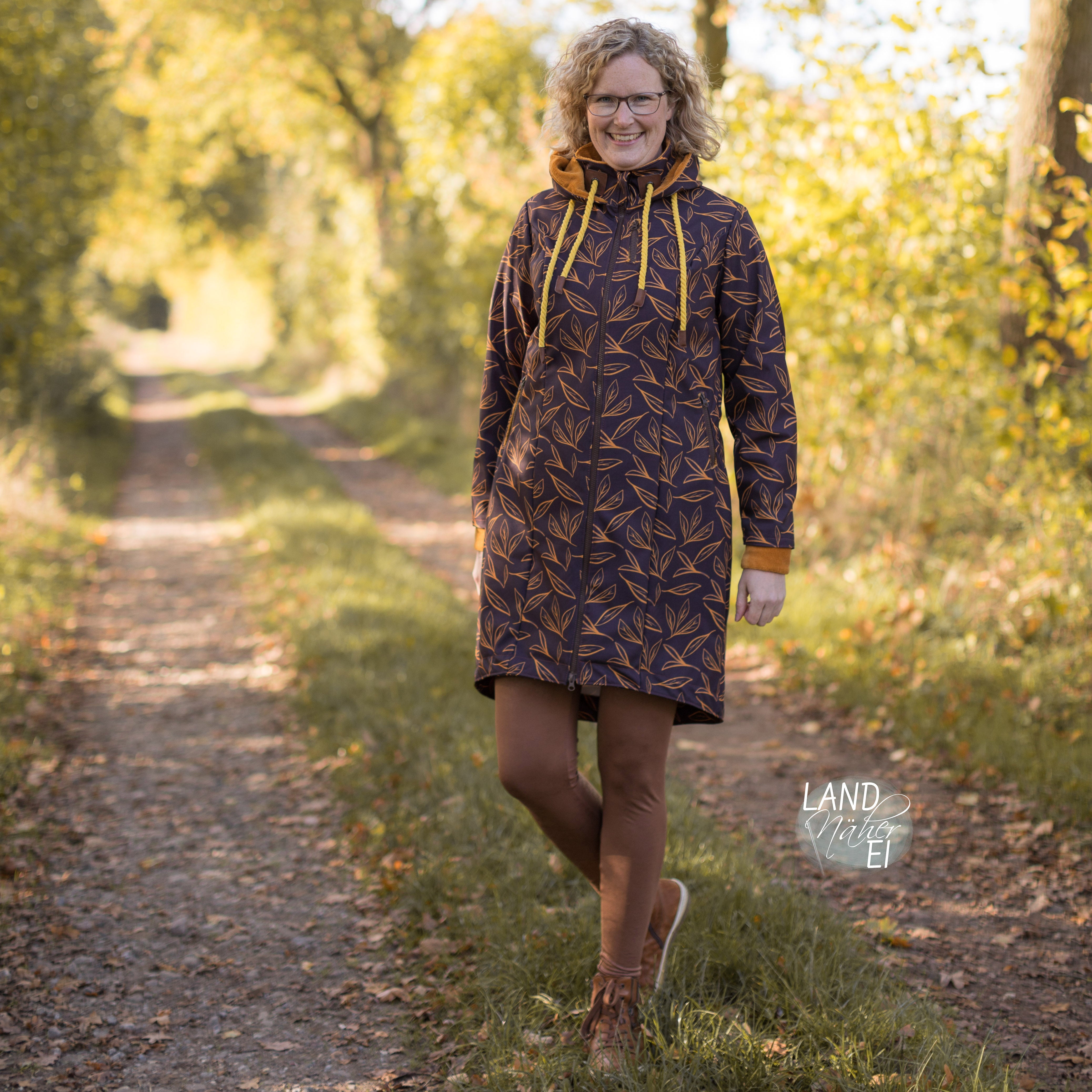 Softshell Brushed - Azul - Dark Amber Fabric poshpinks