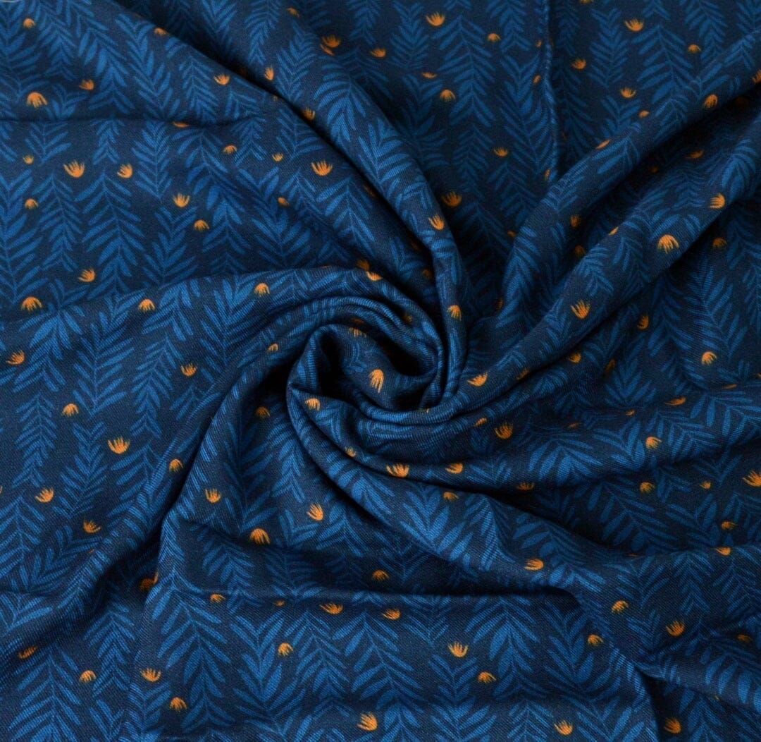 Vorbestellung Viskose - Azul - Zweige Fabric poshpinks