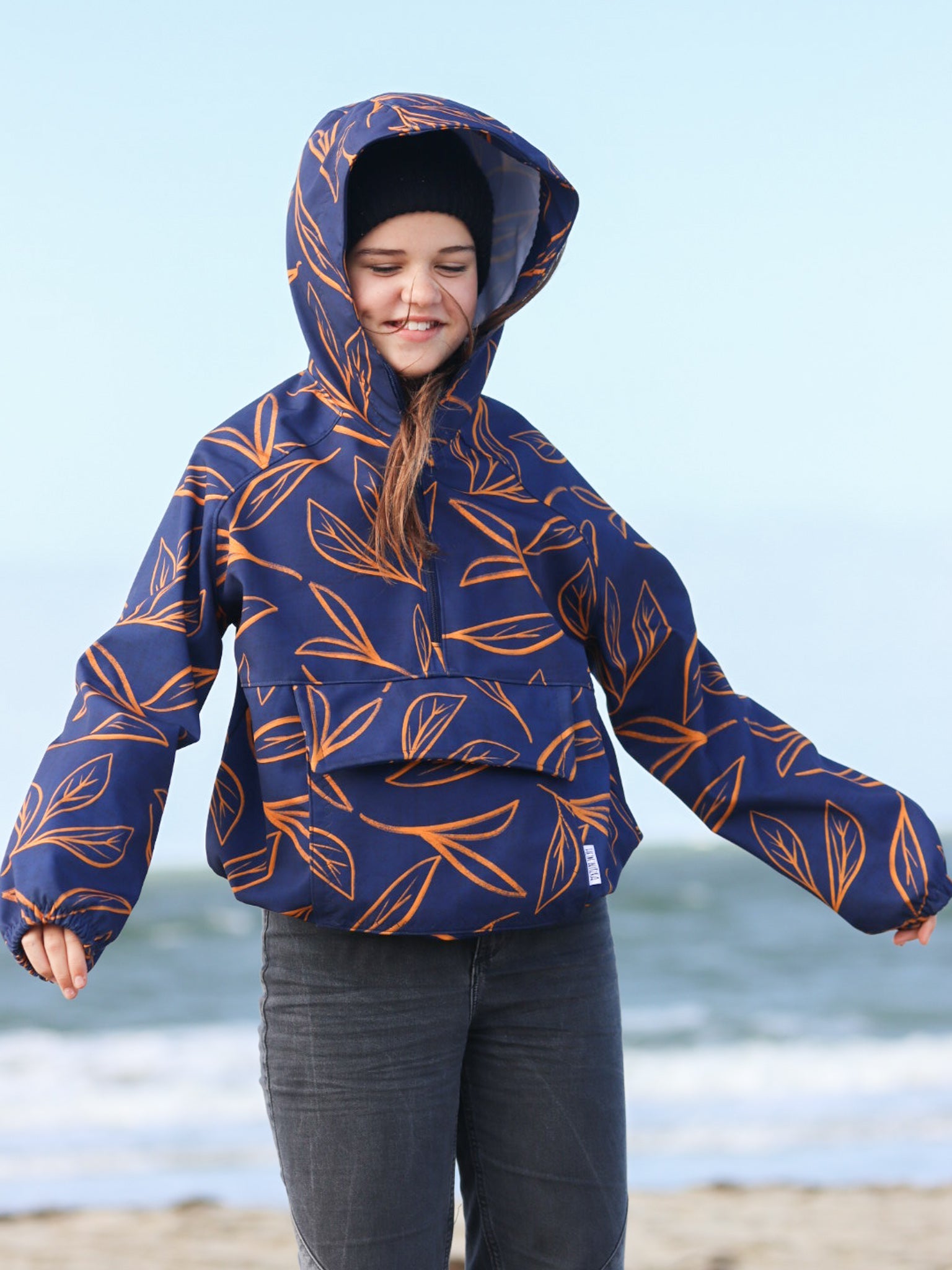 Softshell Brushed - Azul - Dark Sapphire Fabric poshpinks
