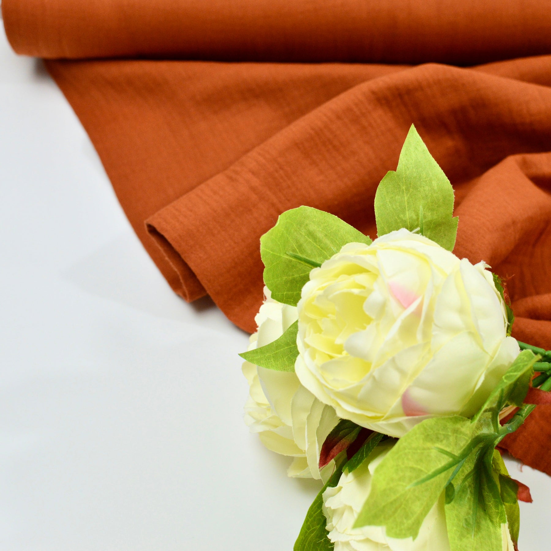 Musselin - Ziegelorange Fabric poshpinks