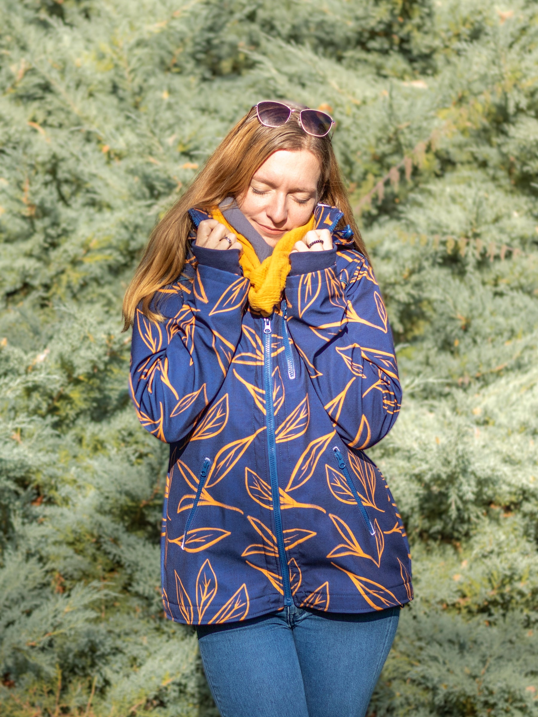 Softshell Brushed - Azul - Dark Sapphire Fabric poshpinks