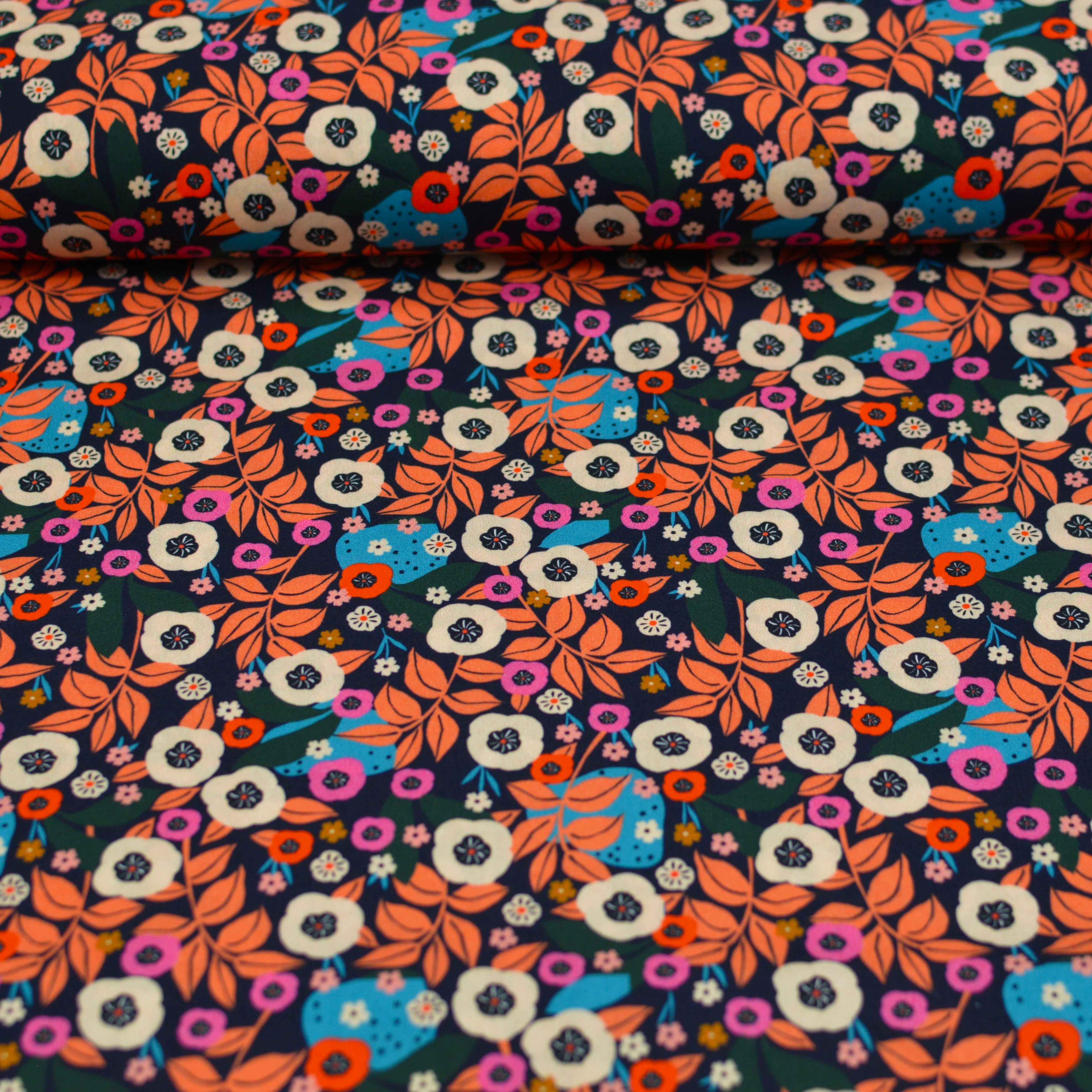 Baumwoll Popeline - Birdsong - Gartennacht Fabric poshpinks