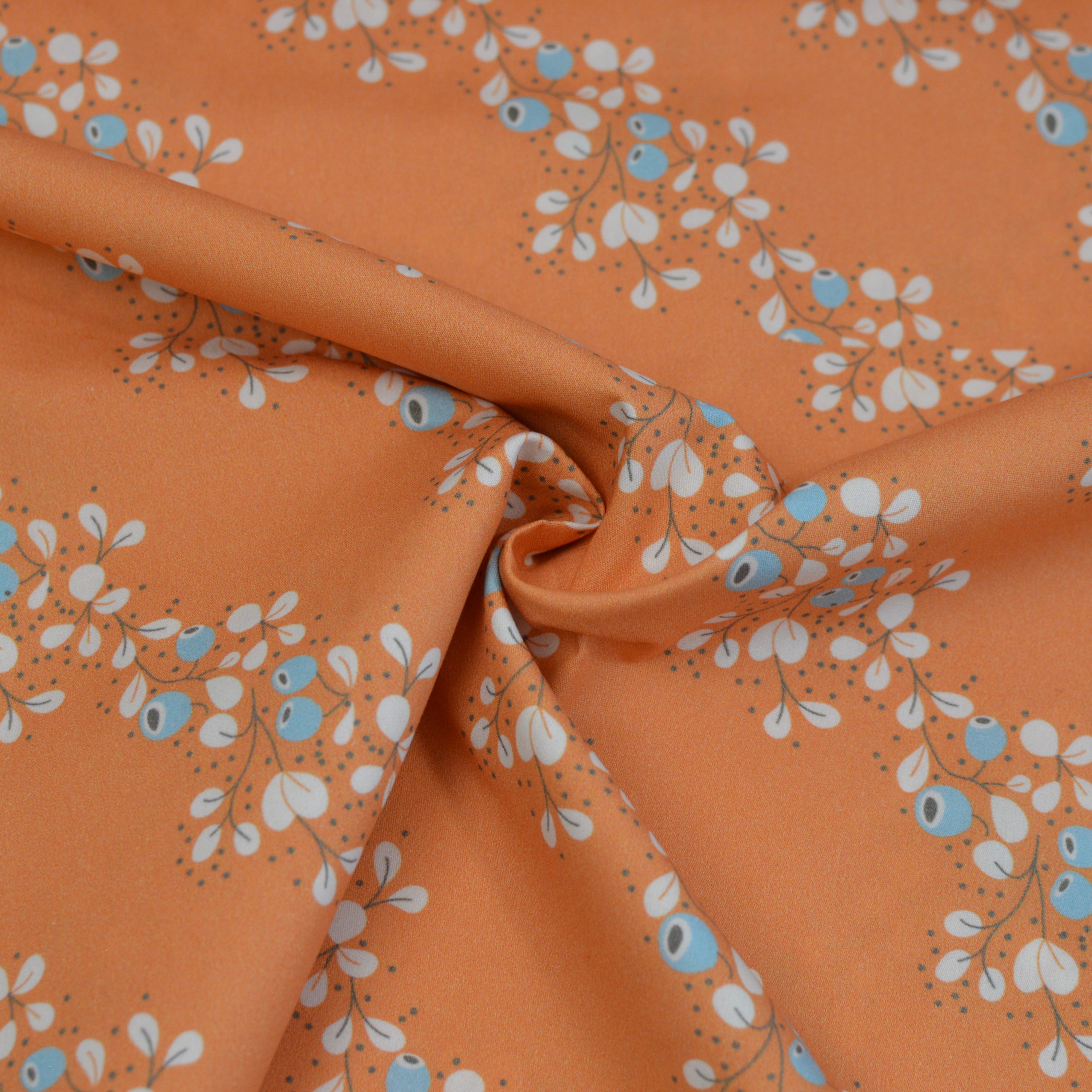 Baumwoll Popeline - Hilla apricot Fabric poshpinks