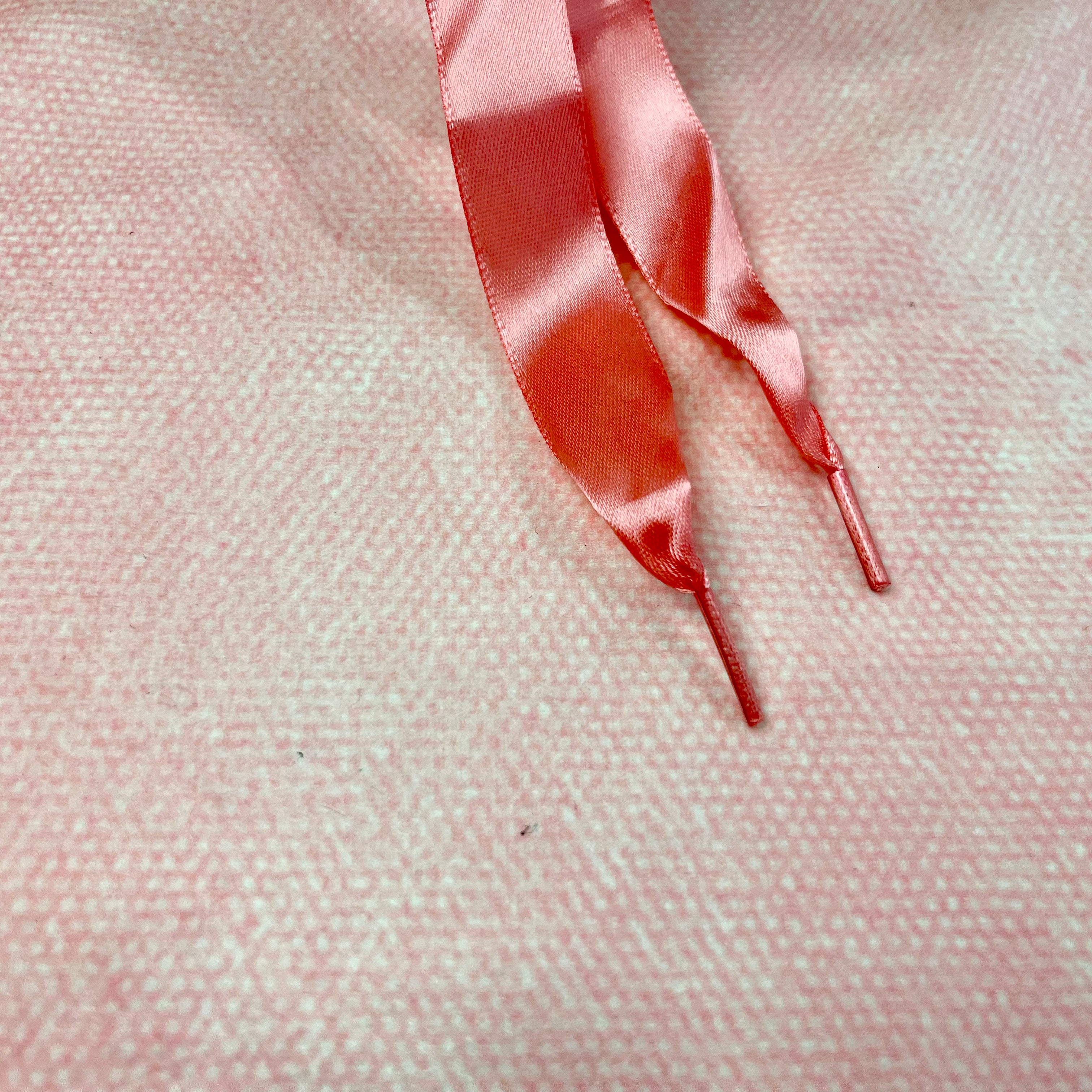 Satinband Schnürsenkel Koralle 110 cm Pearls poshpinks