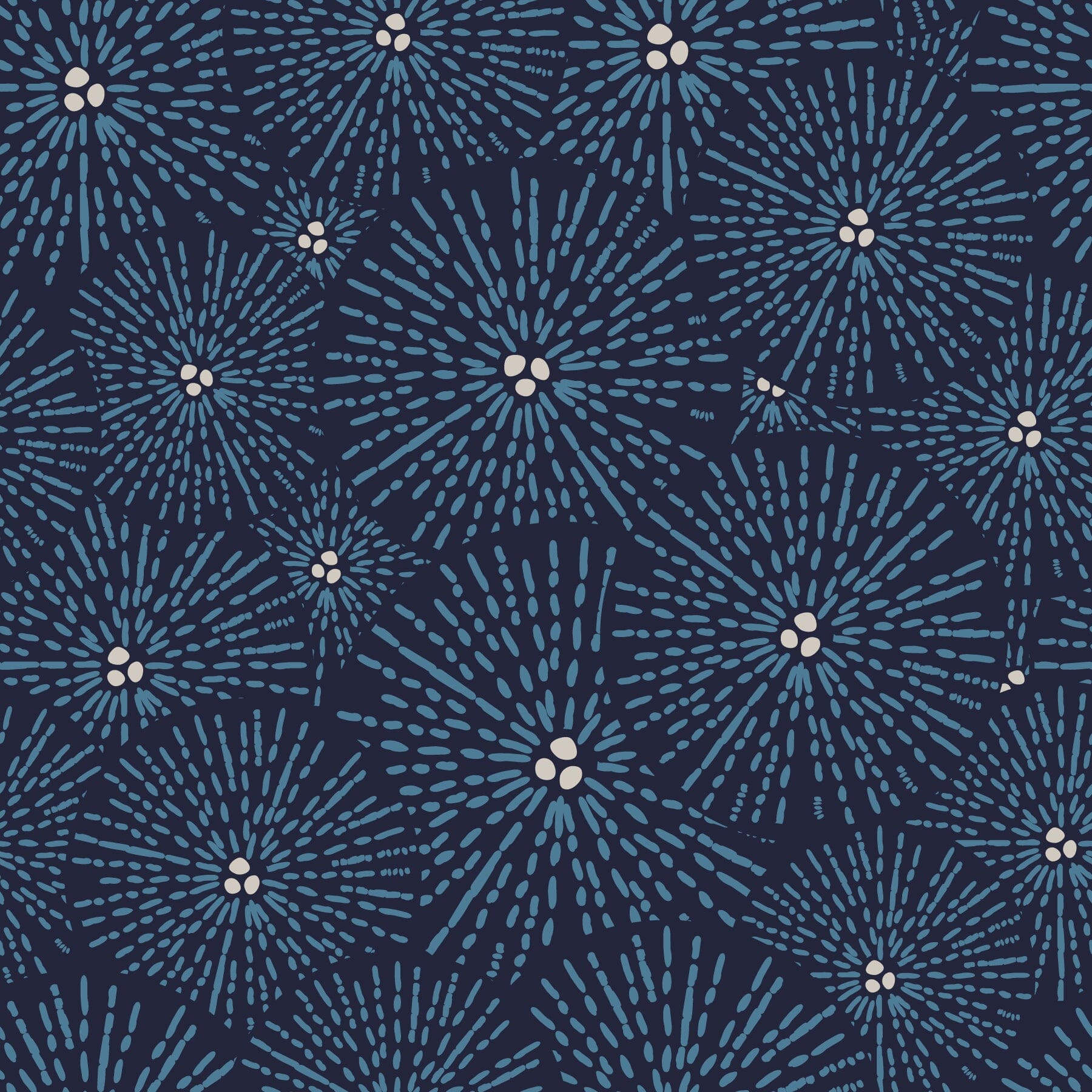 Vorbestellung Viskose - Maki - Circles - navy Fabric poshpinks
