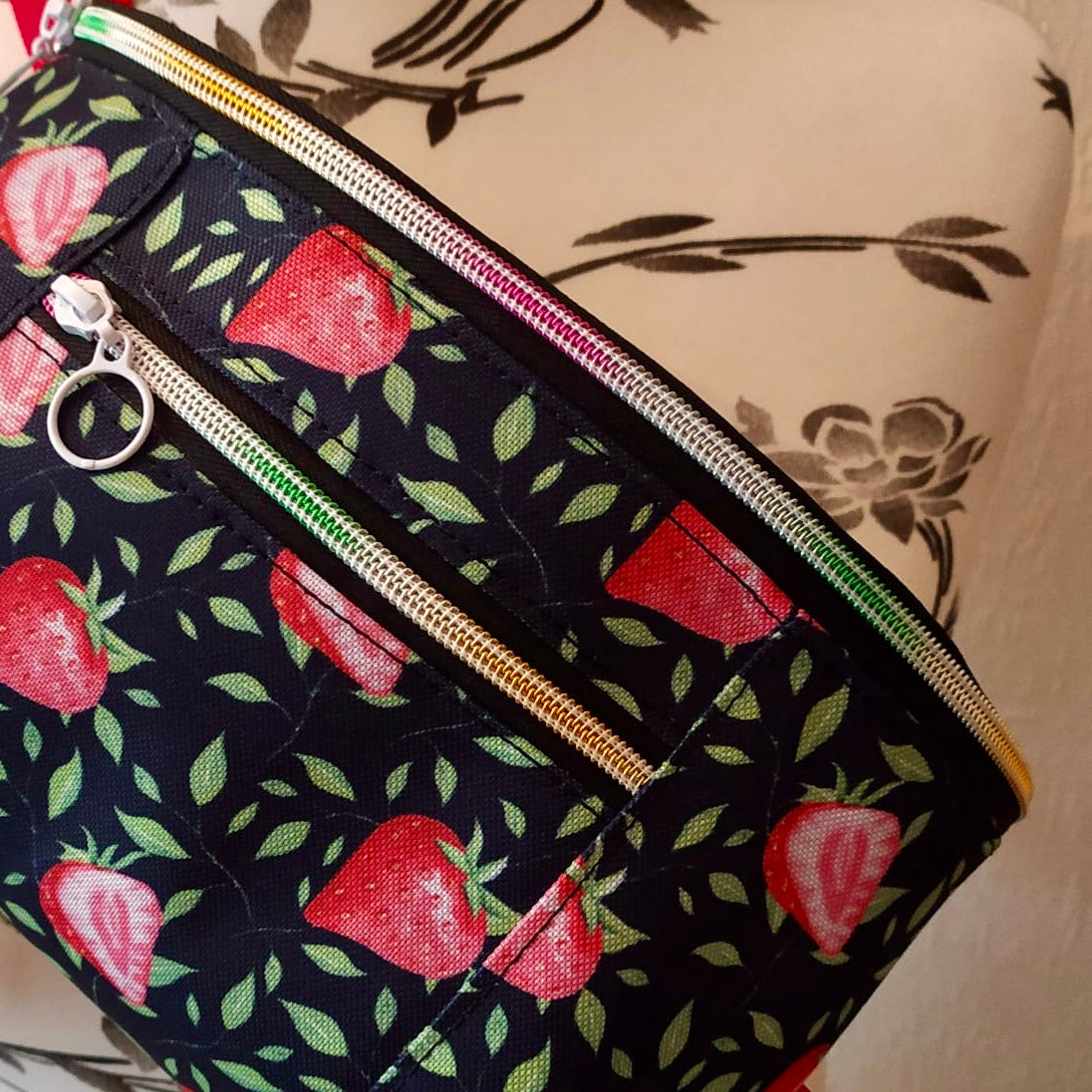 Endlosreißverschluss schwarz Regenbogen metallic - Meterware Paket poshpinks