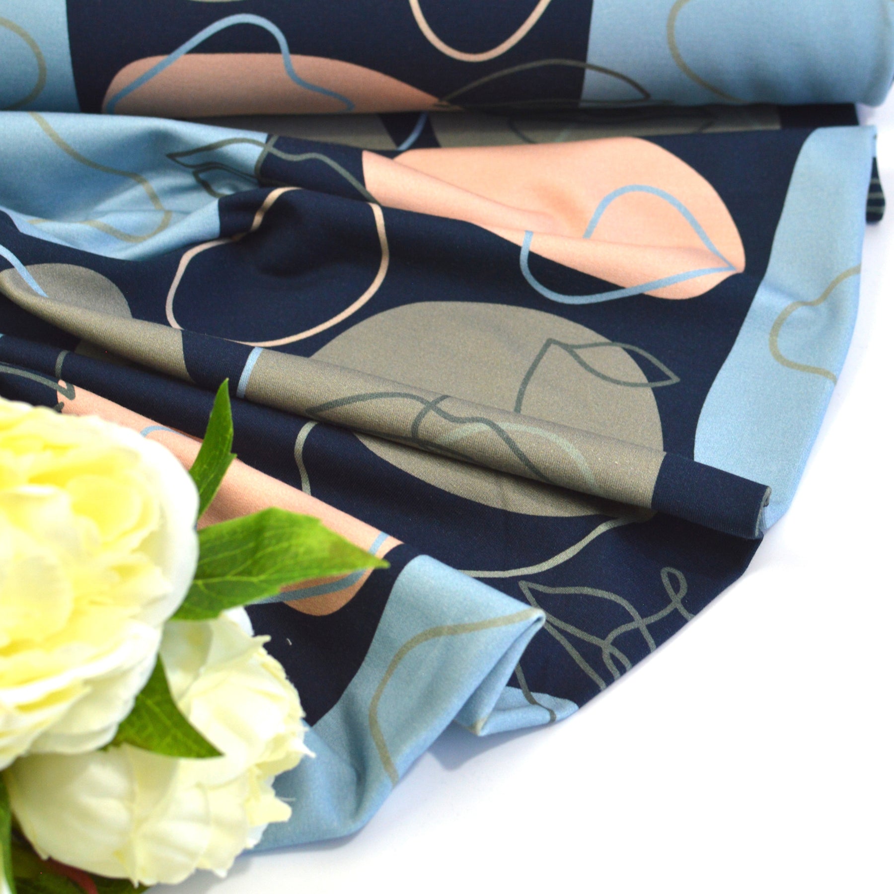 French Terry - Layla - Navy Fabric poshpinks