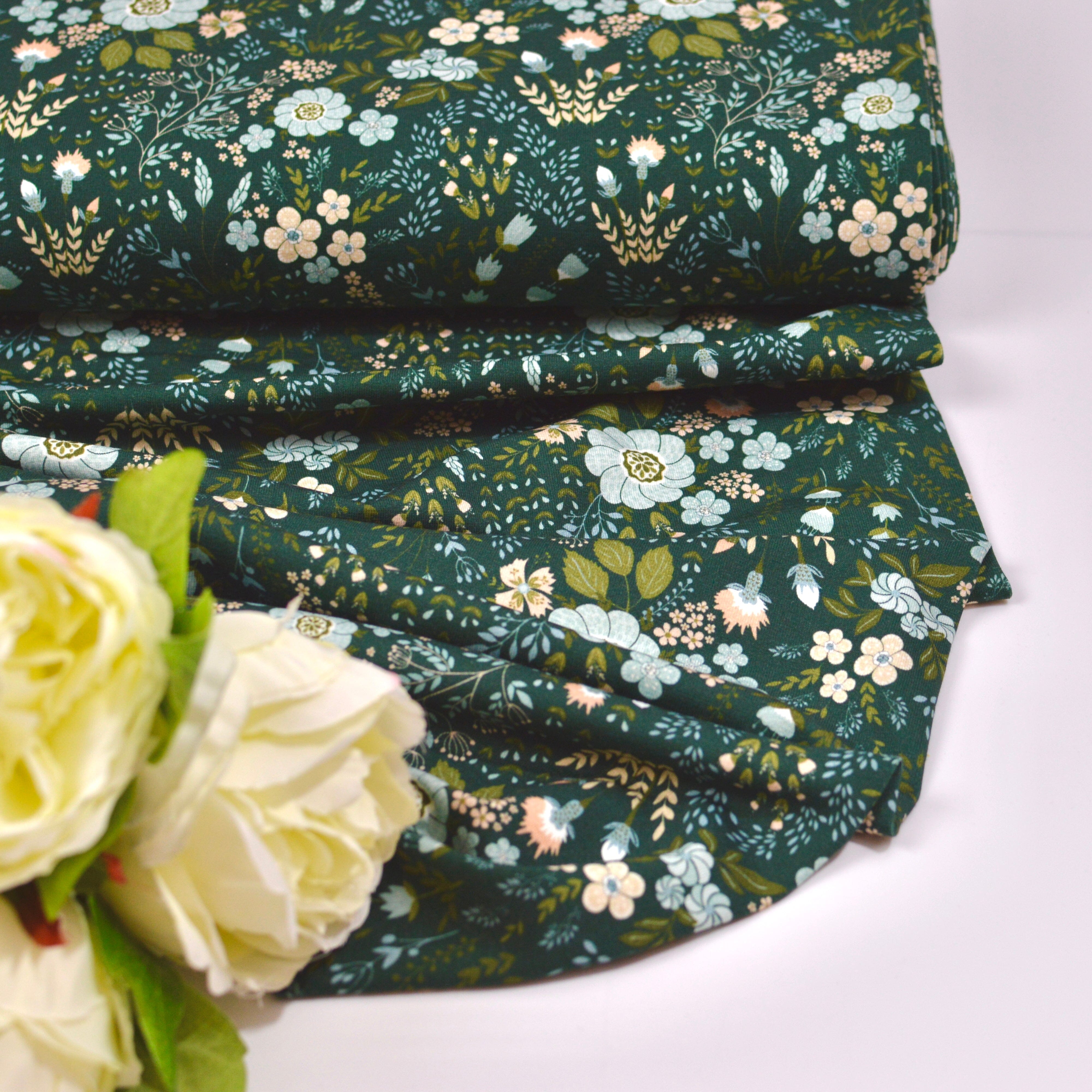 Soft Touch Baumwolljersey - Elodie vert Fabric poshpinks