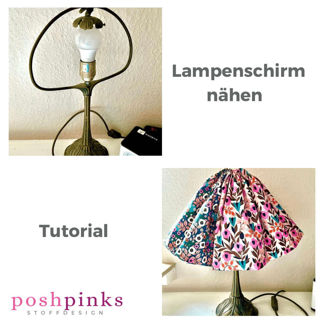 Tutorial Lampenschirm nähen aus Baumwollstoff Popeline