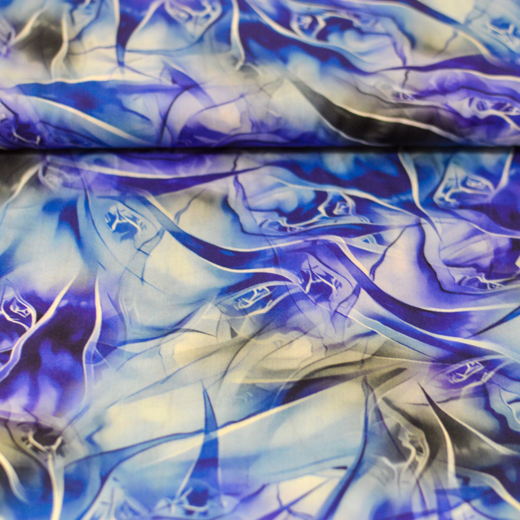 Viskose - Abstract - blau Fabric poshpinks