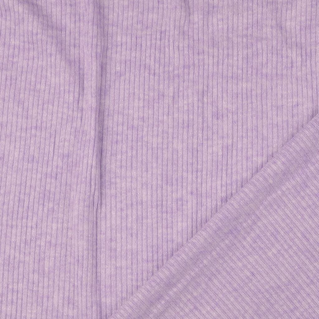 Viskose Rippstrick - Lavendel Melange Fabric poshpinks