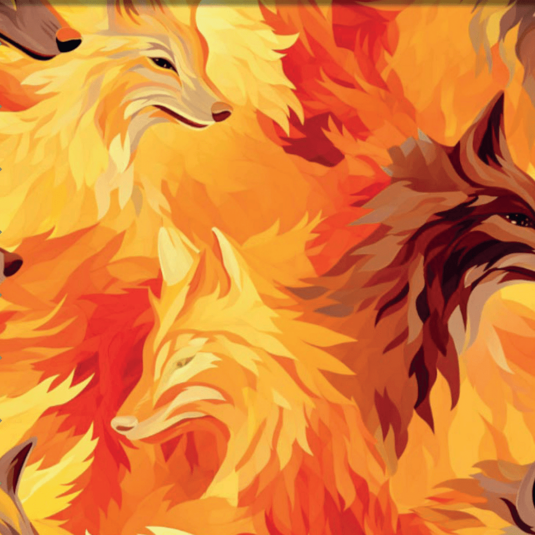 Vorbestellung - Stoffhändler mit Herz Eigenproduktion - Feuerwölfe by Tante Ema - French Terry Fabric poshpinks