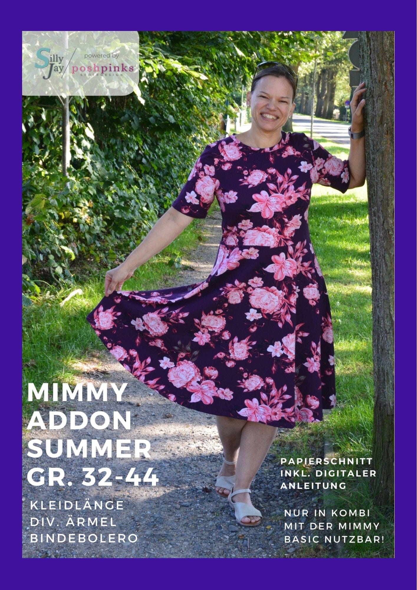 Papierschnittmuster - Mimmy Klassik Summer Addon 32-44 Schnittmuster poshpinks