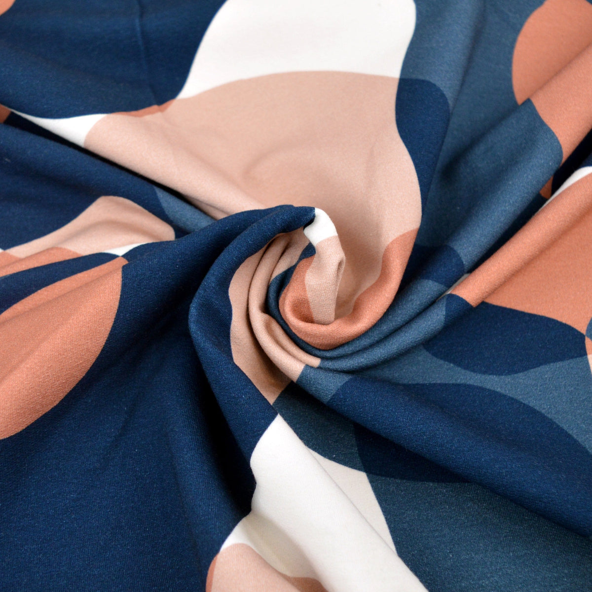 Reststück 0,9m! Soft Touch French Terry - Aurora - Stones rose Fabric poshpinks