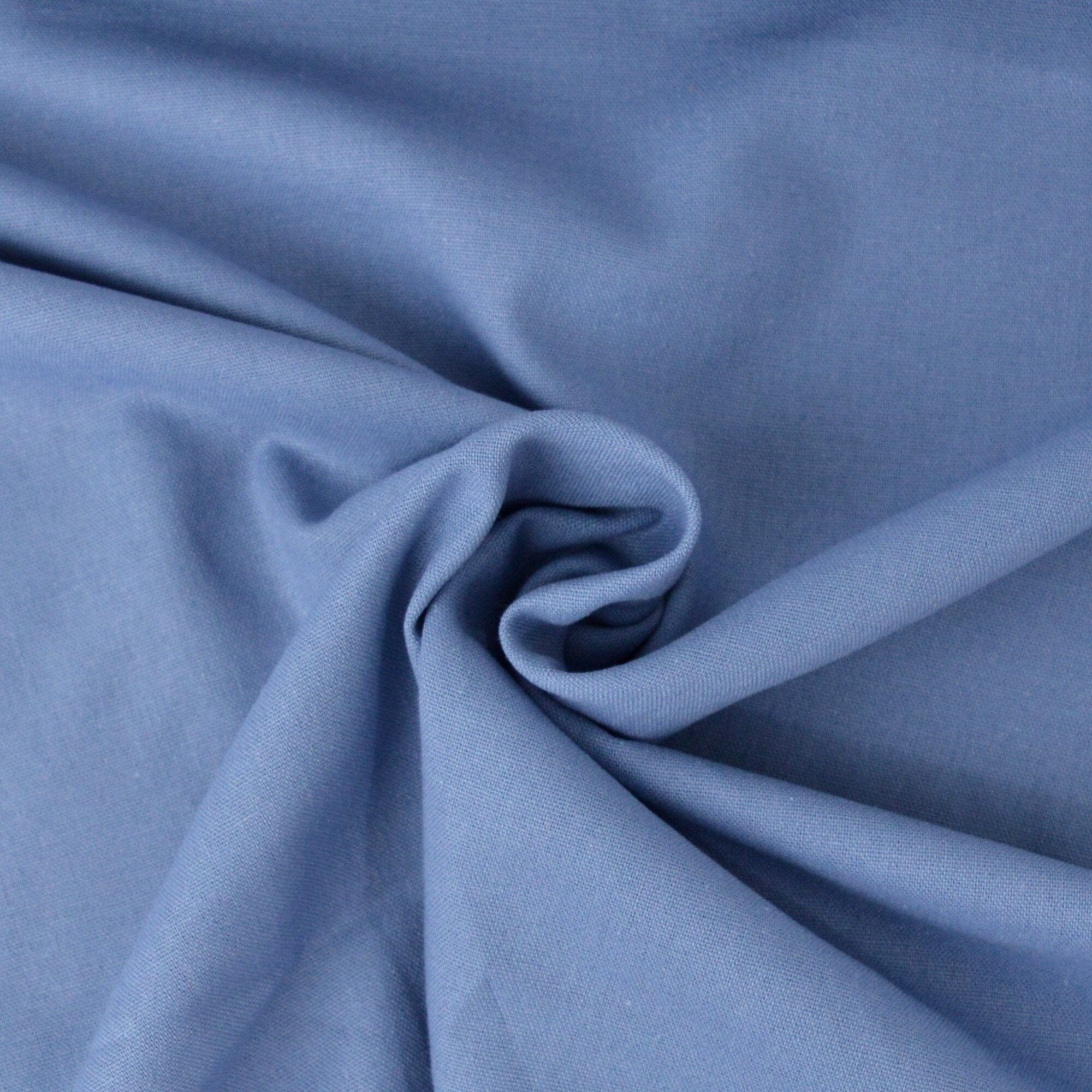Reststück 0,9m Viskose-Leinen - Blau Fabric poshpinks