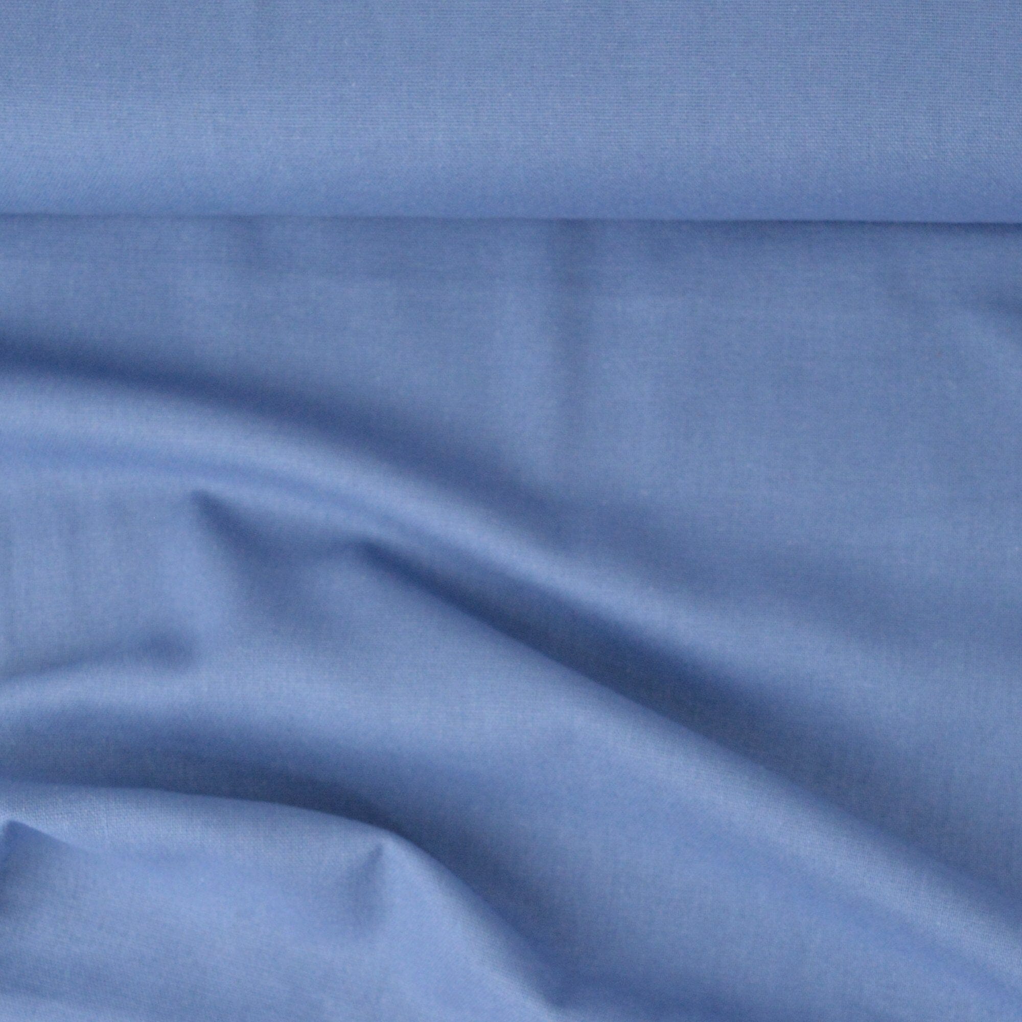 Reststück 0,9m Viskose-Leinen - Blau Fabric poshpinks