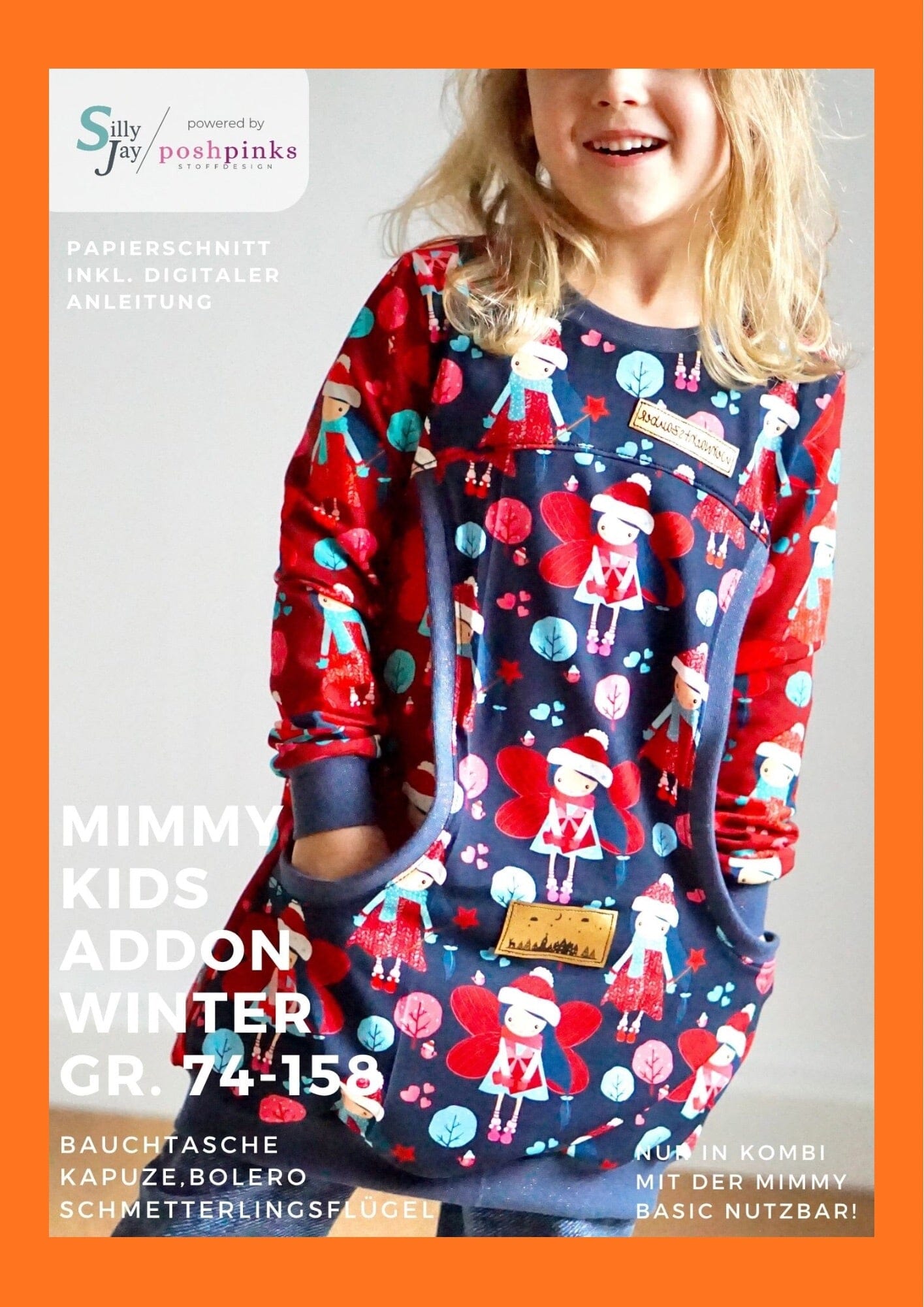 Papierschnittmuster - Mimmy Kids Winter Add-on 74-158 Schnittmuster poshpinks