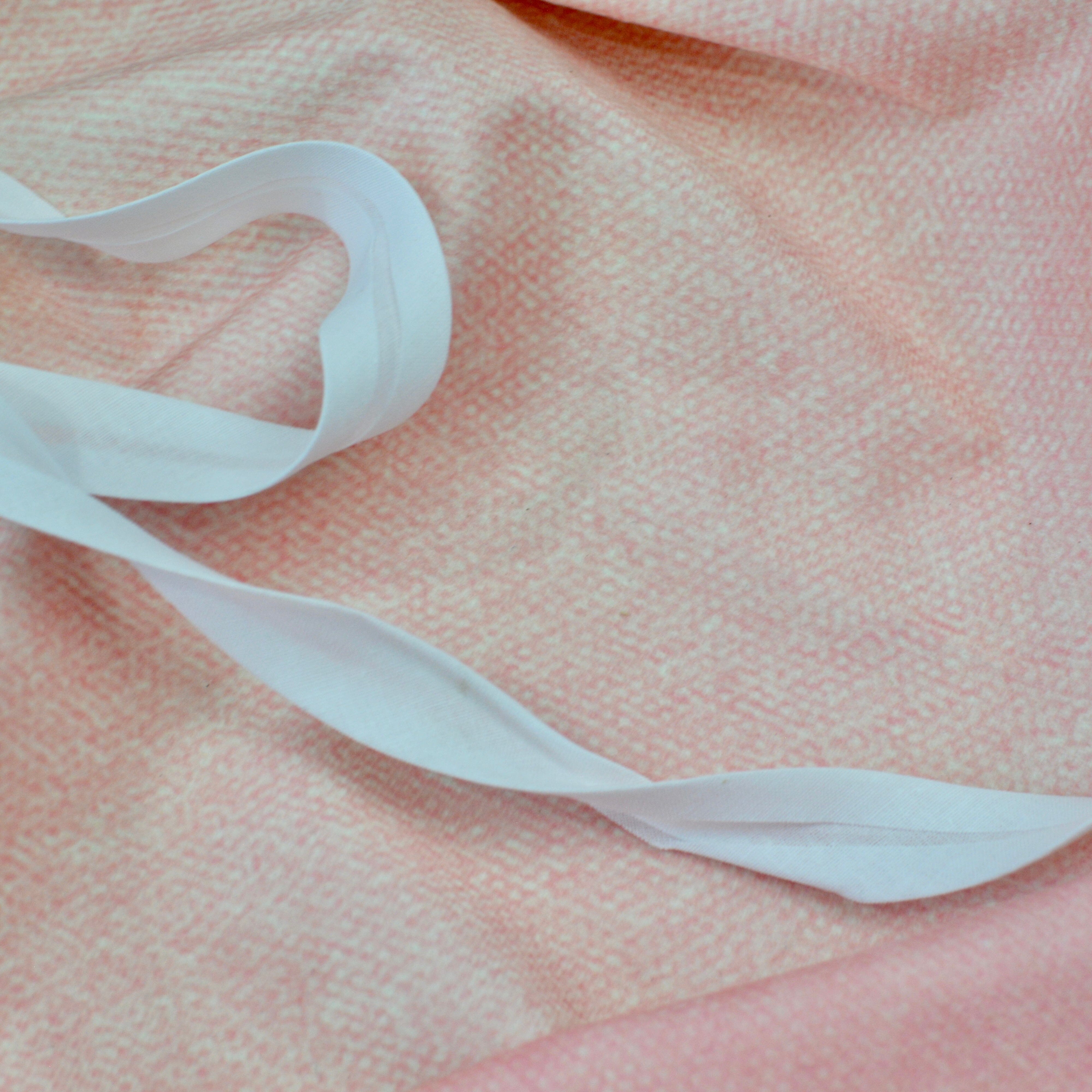 Baumwolle Einfassband / Schrägband 20mm weiß Fabric poshpinks