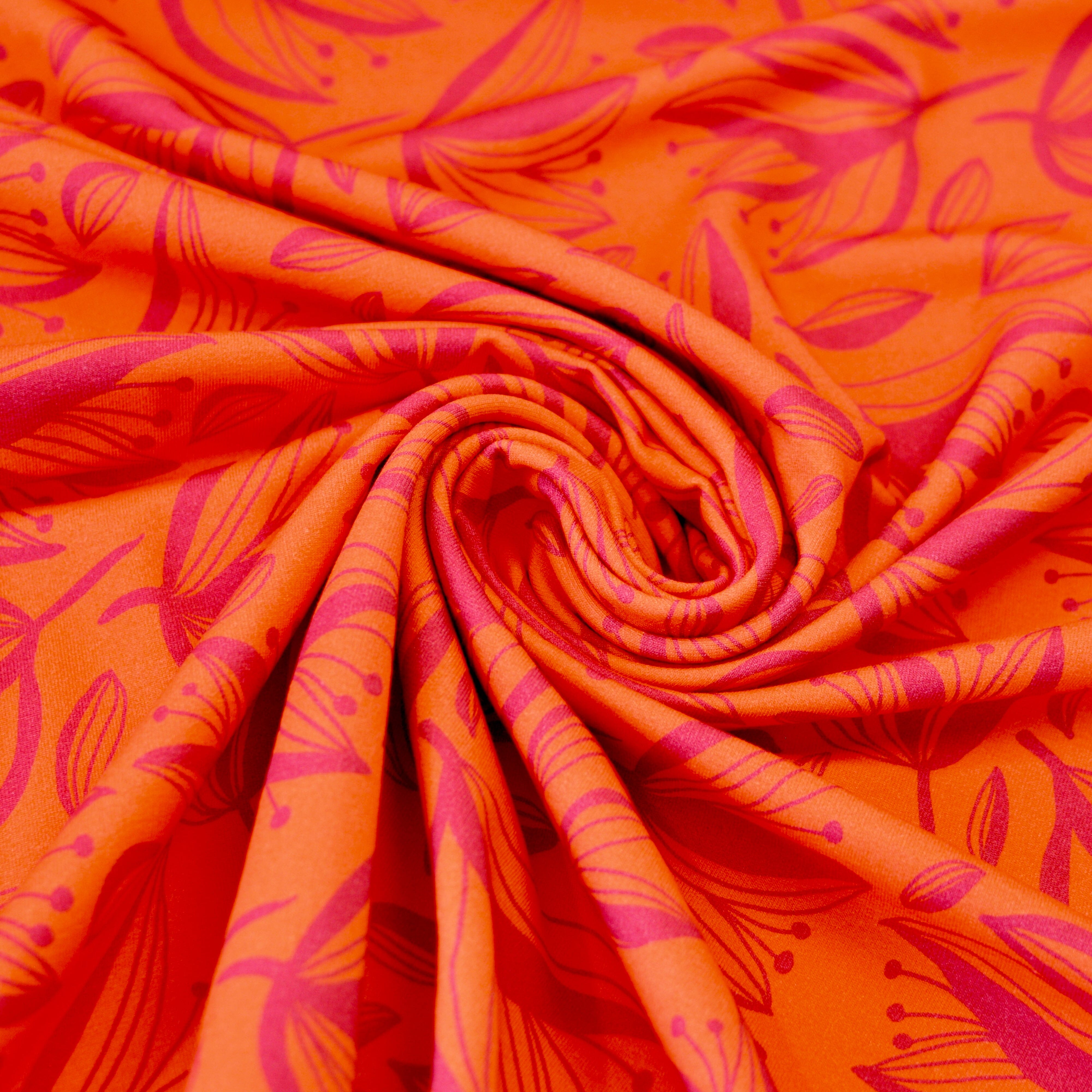 Soft Touch French Terry - Coralie Sunset Flow by emjo_design Fabric poshpinks