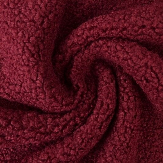 Teddyfleece - Plüsch - dunkelrot Fabric poshpinks