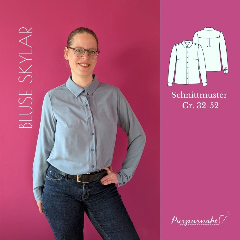 Purpurnaht Schnittmuster Ebook - Bluse & Skylar - Gr. 32-52 Schnittmuster poshpinks