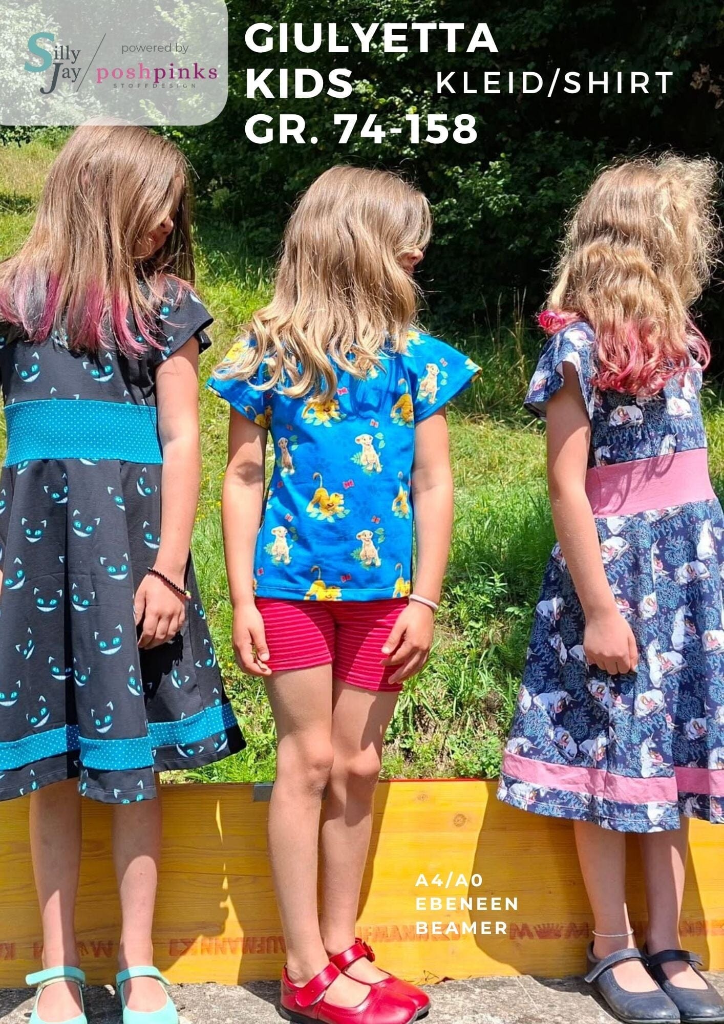 Giulyetta Kids 74-158 - Kleid / Shirt für Kinder - Schnittmuster EBook SillyJay Schnittmuster poshpinks