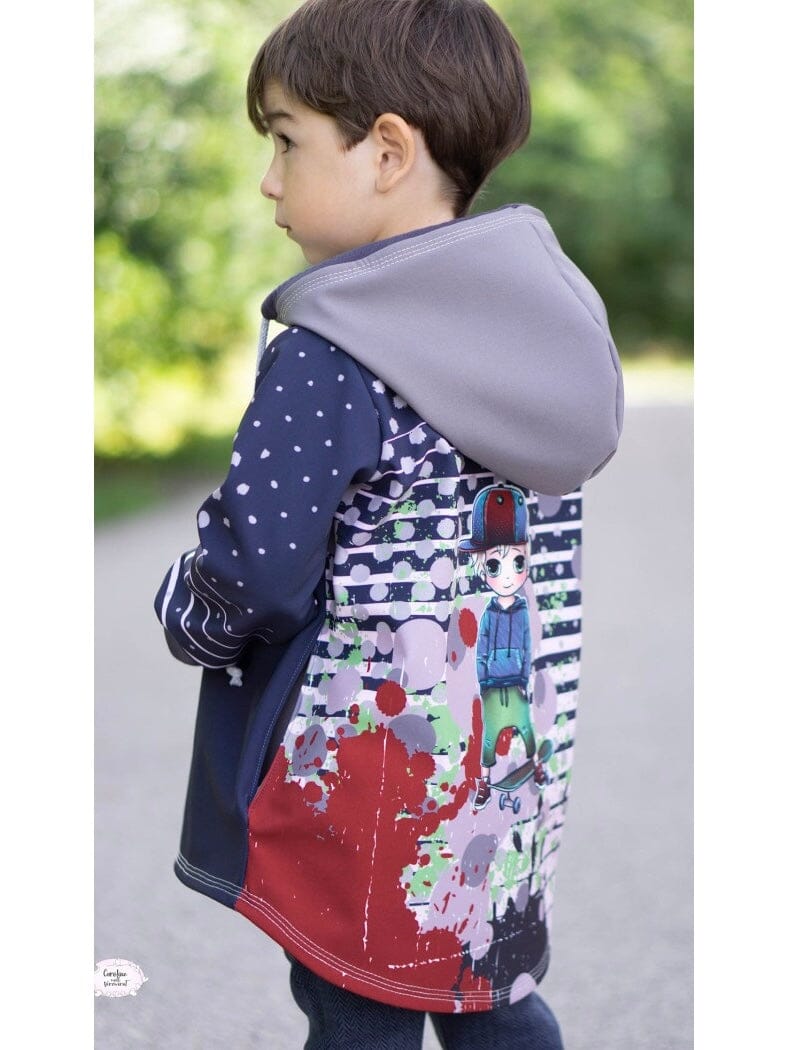 Papierschnittmuster Jessy Sewing - Kids Cool Jacket - Gr. 74-152 - Coole Jacke für Kinder Schnittmuster poshpinks