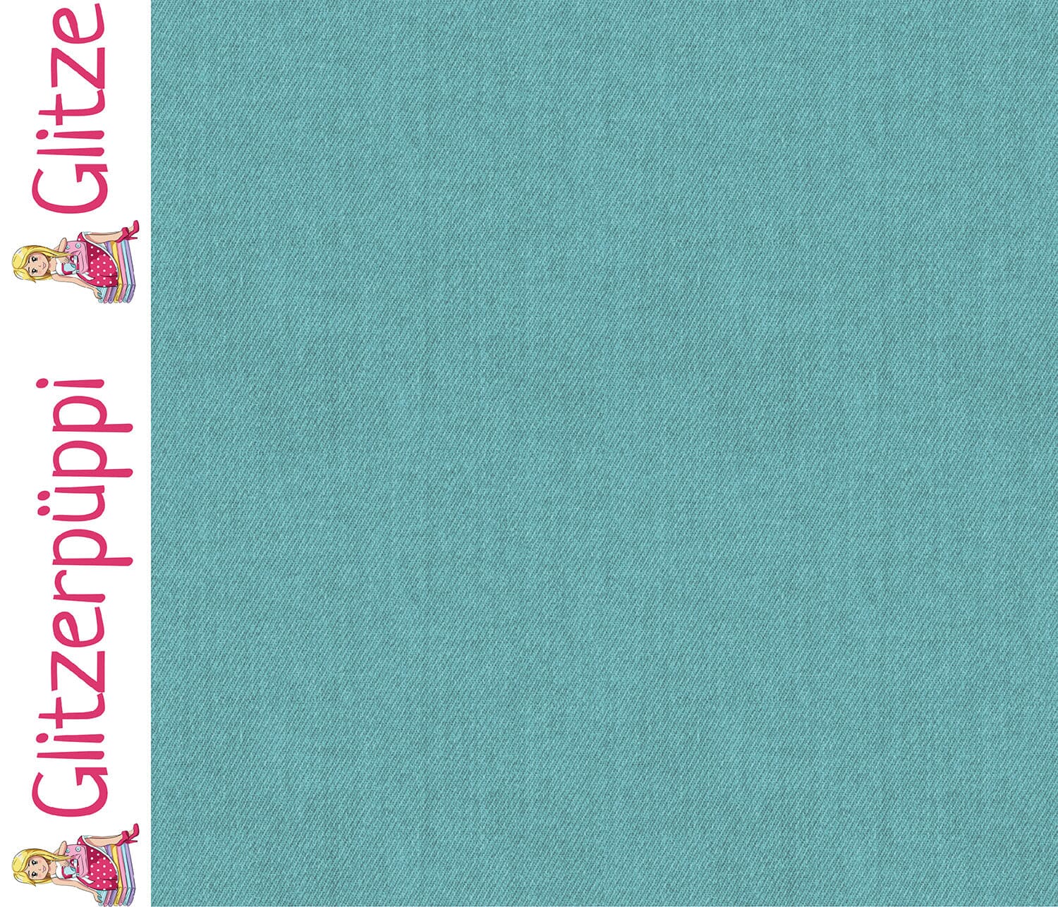 Sweat - Jeansoptik - altgrün - Glitzerpüppi Eigenproduktion Fabric poshpinks
