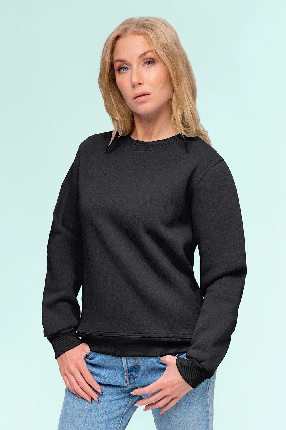 Sweat - Jeansoptik - Schwarz - Glitzerpüppi Eigenproduktion Fabric poshpinks