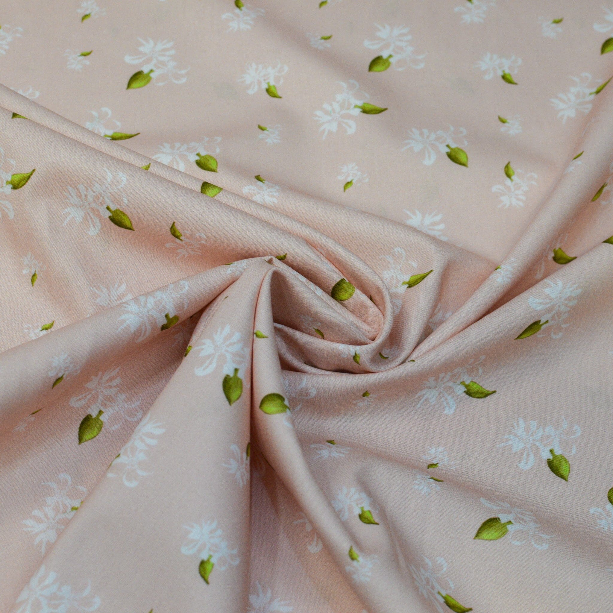 Baumwoll Popeline - Blütenspiel - rosa Fabric poshpinks