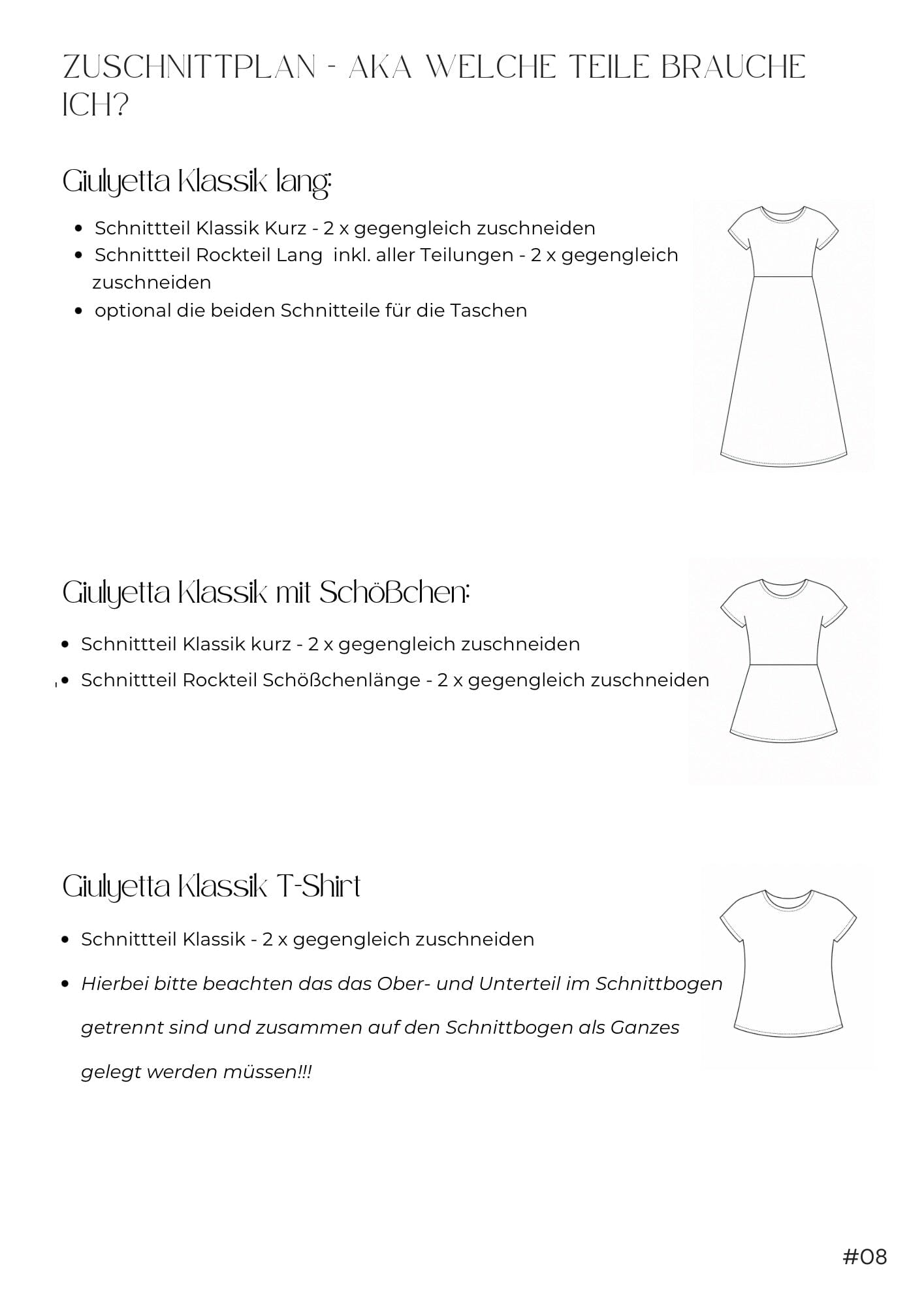 Giulyetta Mom Klassik - Kleid 32-44 - Schnittmuster EBook by Sillyjay Schnittmuster poshpinks