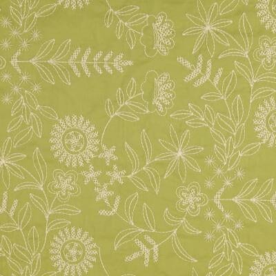 Baumwolle Popeline - mit Stickerei lindgrün Fabric poshpinks