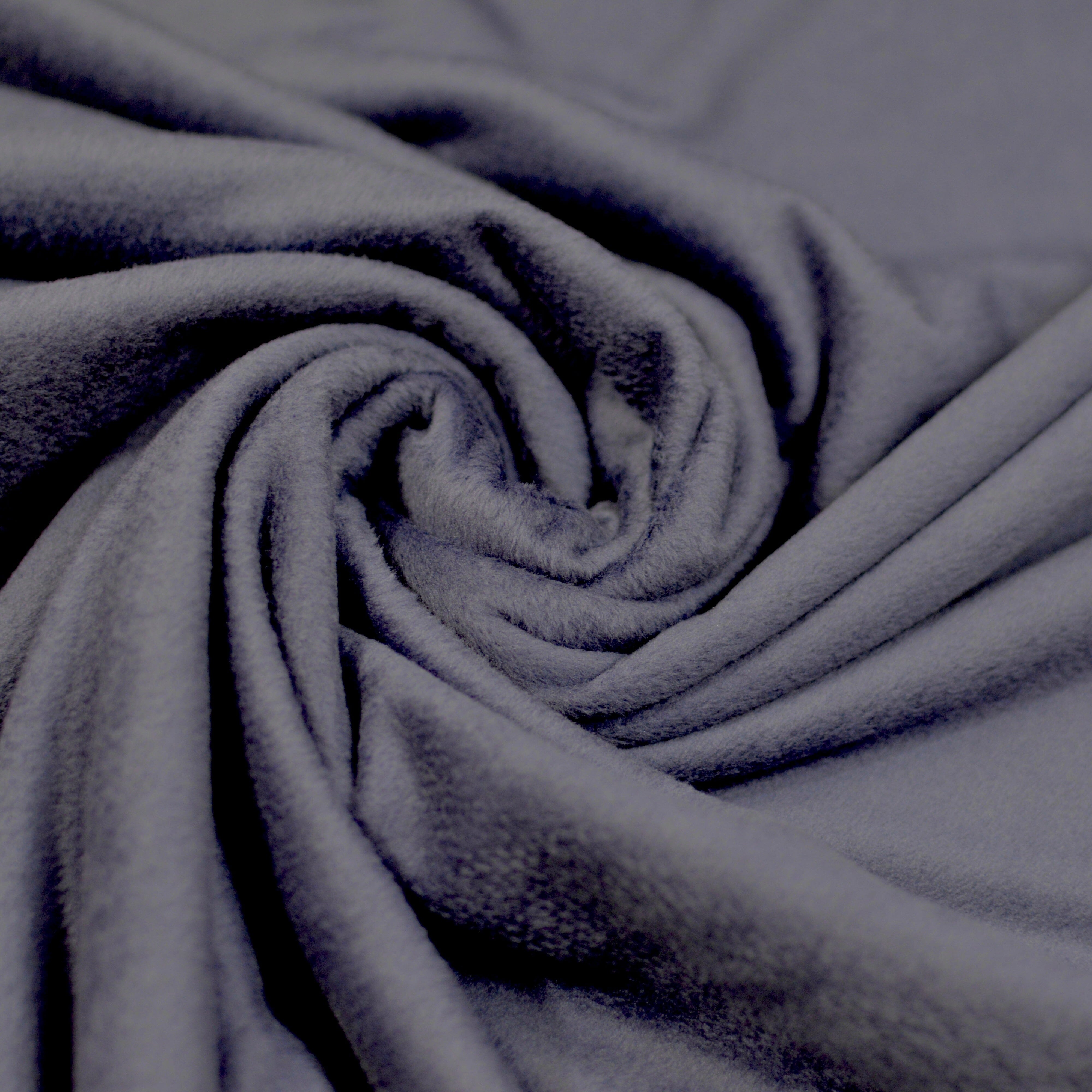 Minky Velour Fleece - rauchblau Fabric poshpinks