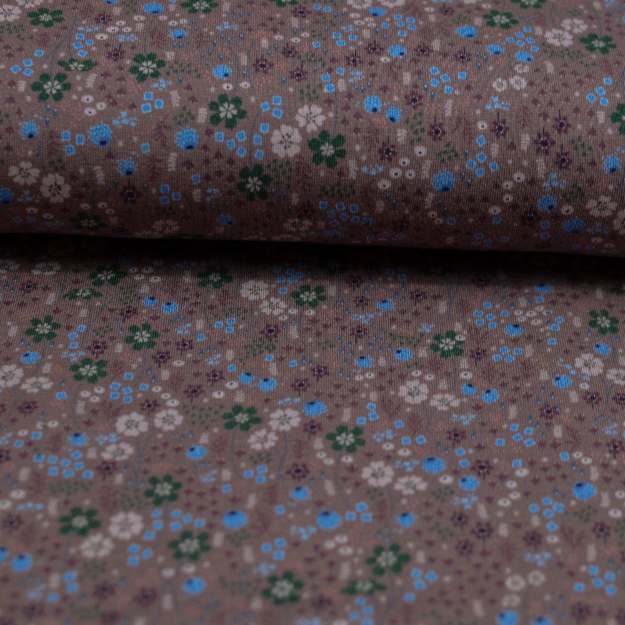 Baumwolljersey - Wildflowers - Old Rose Fabric poshpinks