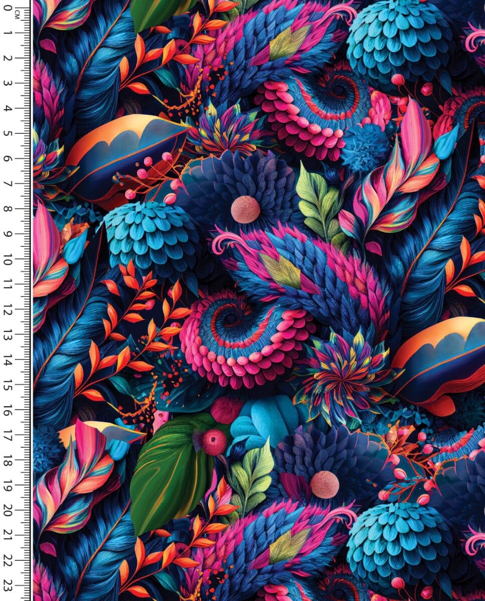 Baumwolljersey - Tropical Life - Rainbow Fabric poshpinks