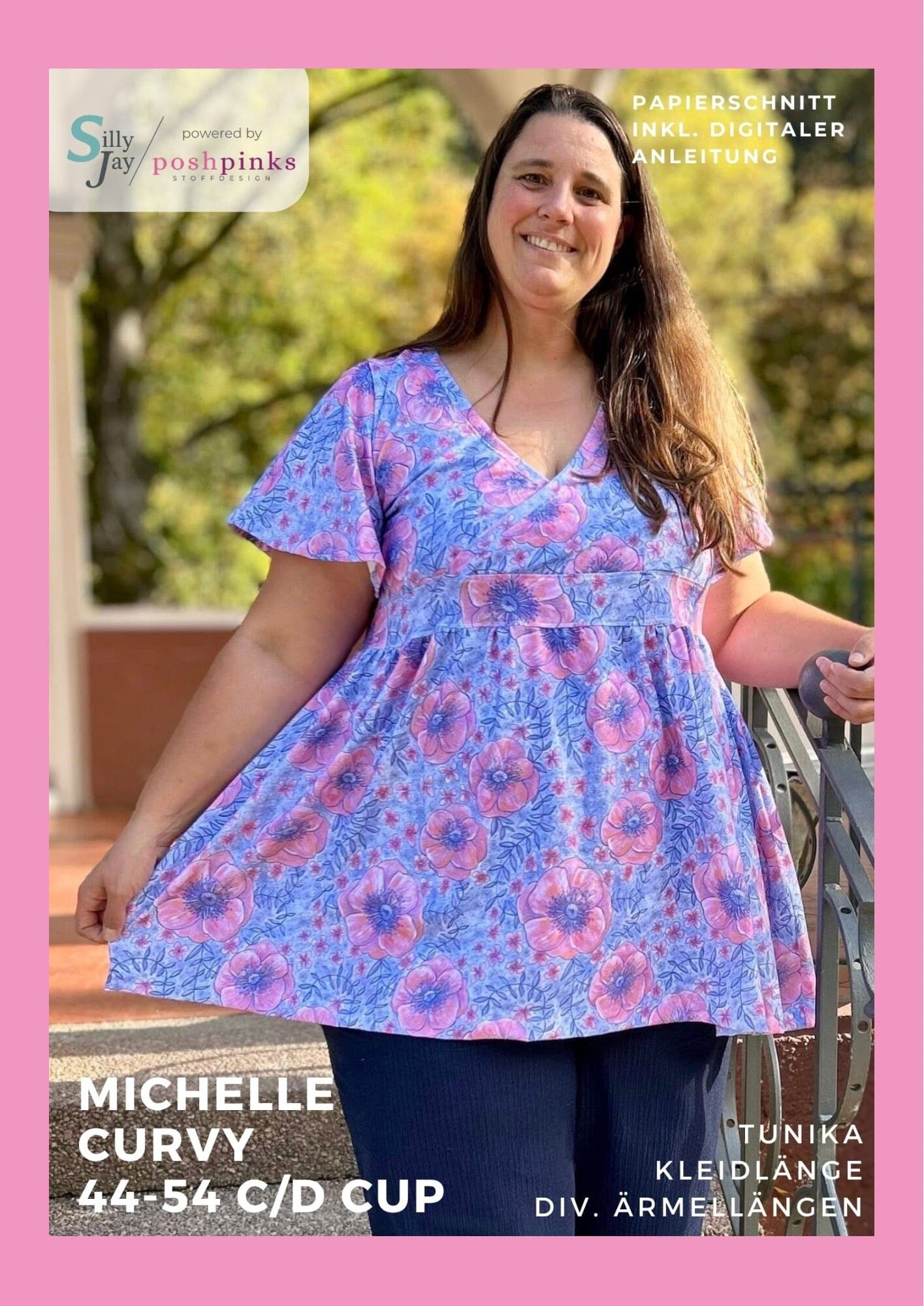 Papierschnittmuster - Michelle Curvy 44-54 (C/D Cup) Schnittmuster poshpinks