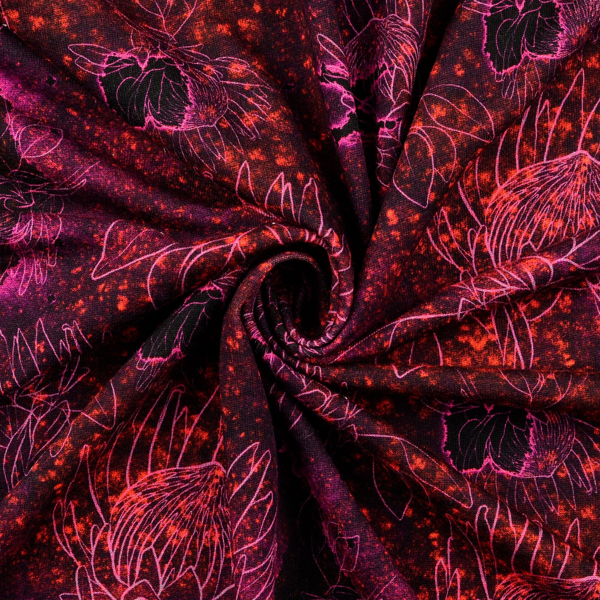 Sommersweat - angeraut - Protea - Red Cove Fabric poshpinks