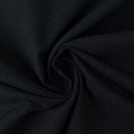 Baumwoll Flanell - schwarz uni Fabric poshpinks