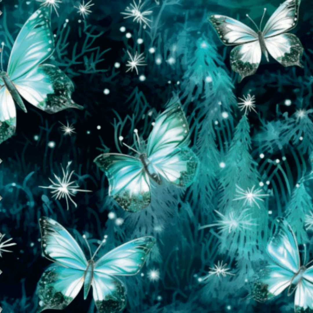 Vorbestellung - Stoffhändler mit Herz Eigenproduktion - Winterschmetterlinge by Tante Ema - French Terry Fabric poshpinks