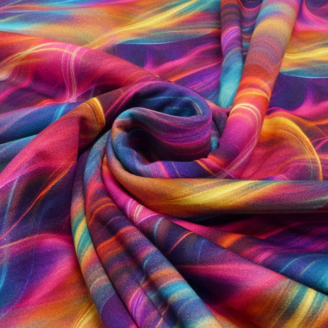 French Terry - Waves - Pink Bunt Fabric poshpinks