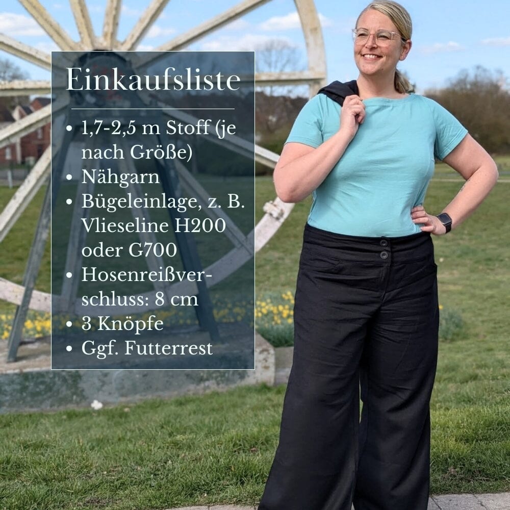 Purpurnaht Schnittmuster Ebook - Hose Maaika - Gr. 32-52 Schnittmuster poshpinks