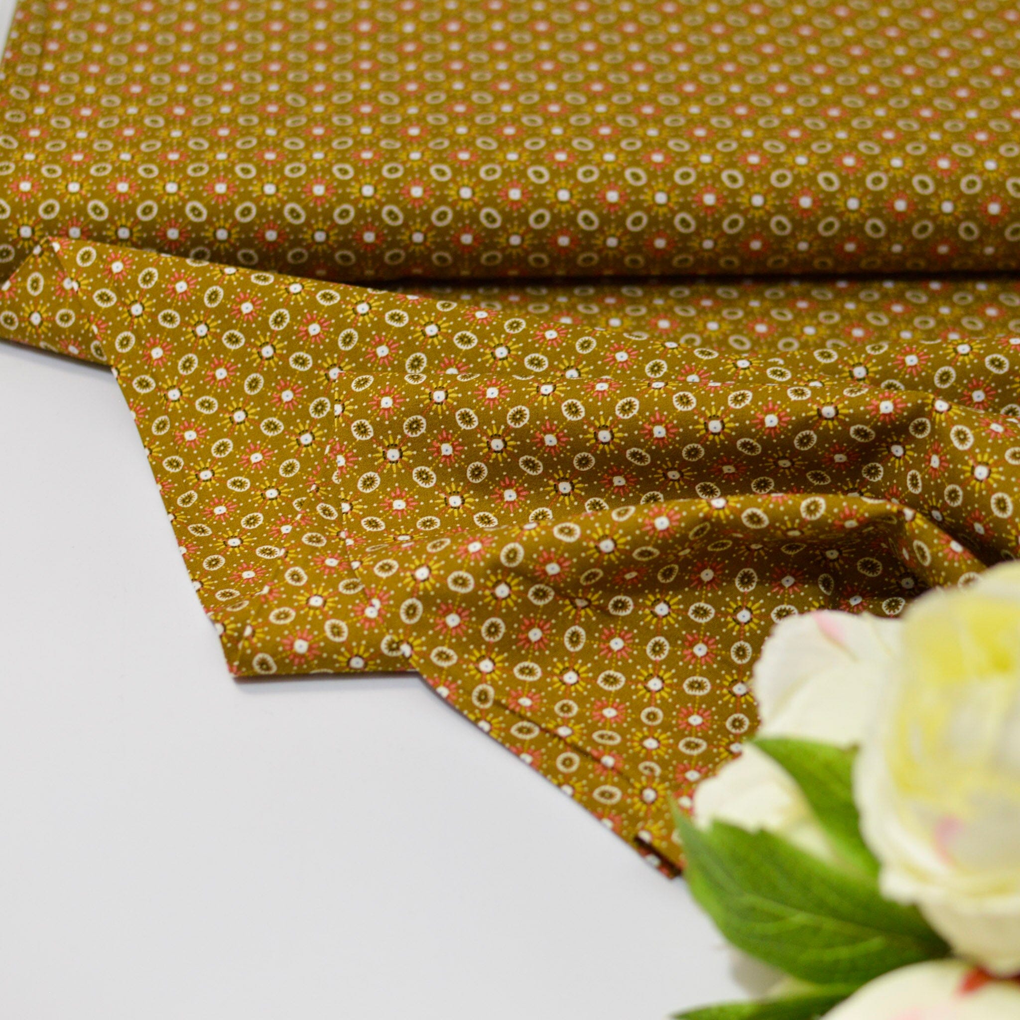 Baumwolle - Popeline - sparkling Happiness - Senfgelb dunkel Fabric poshpinks